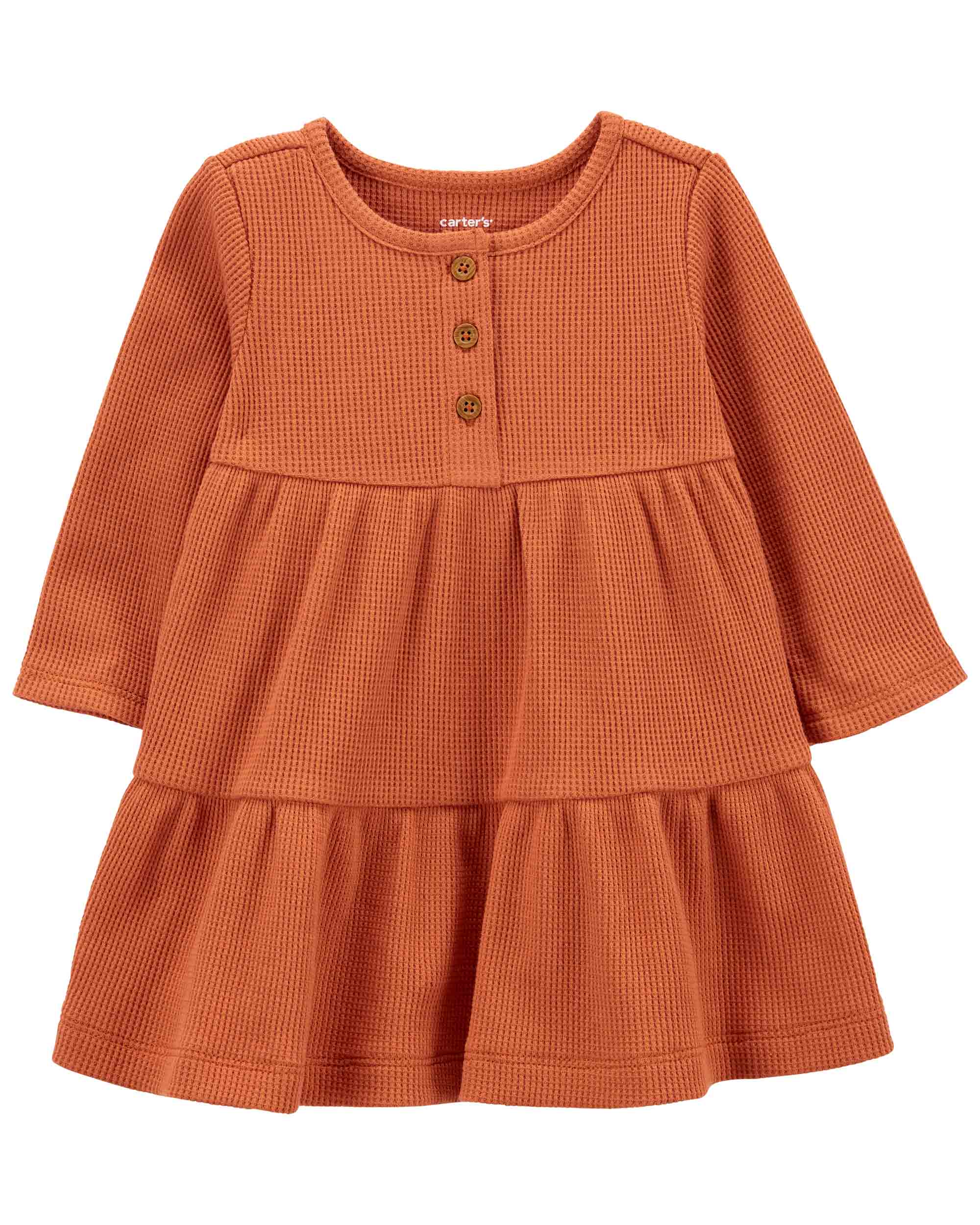 Carter's Long-Sleeve Tiered Thermal Dress