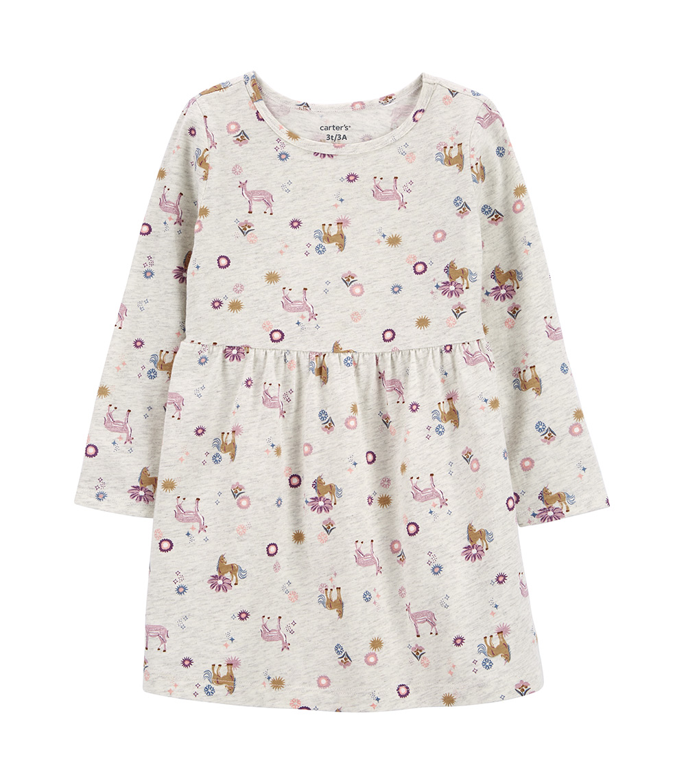 Carter's Critter Print Jersey Dress