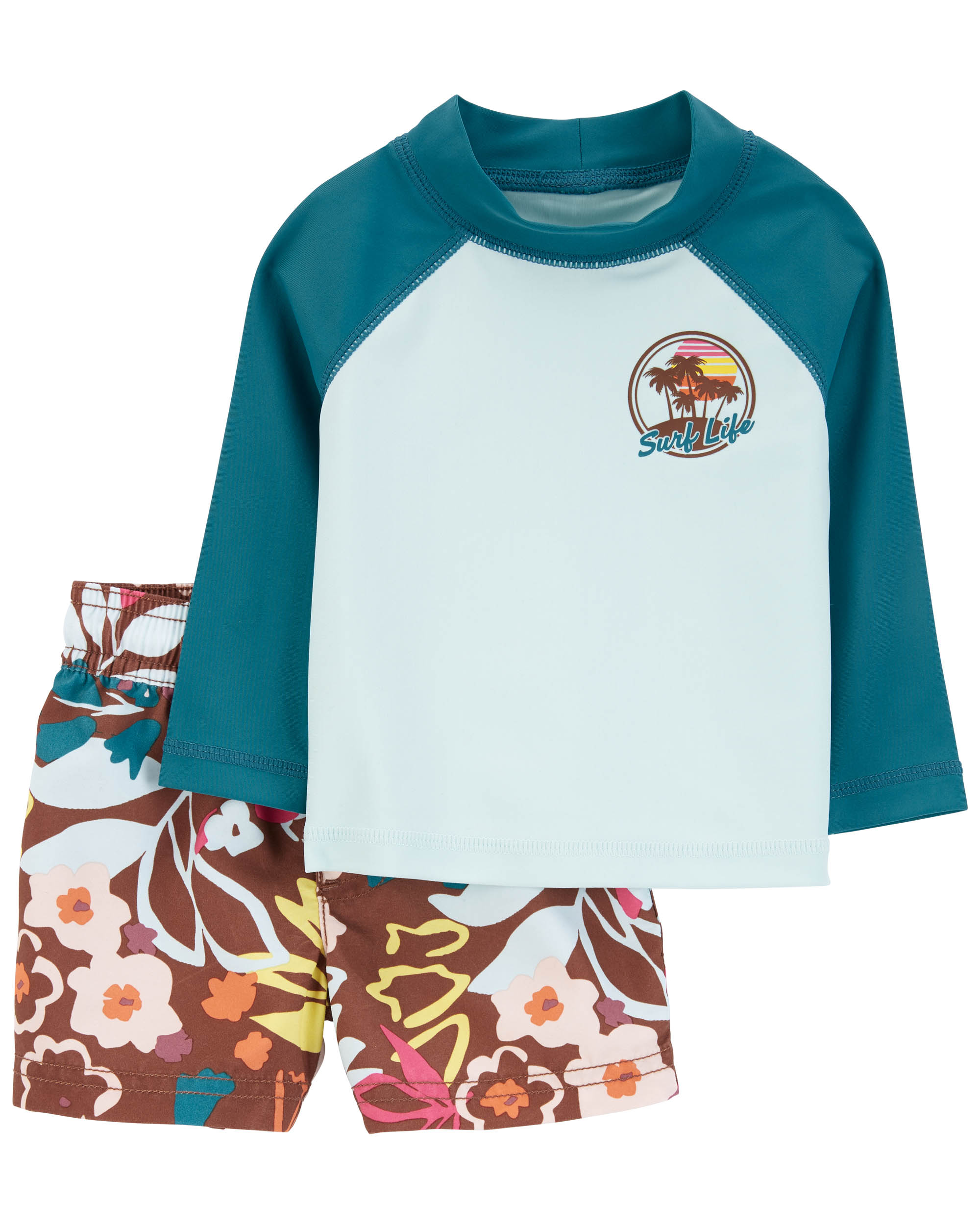 Carter's 2-Piece Floral Print Rashguard Set