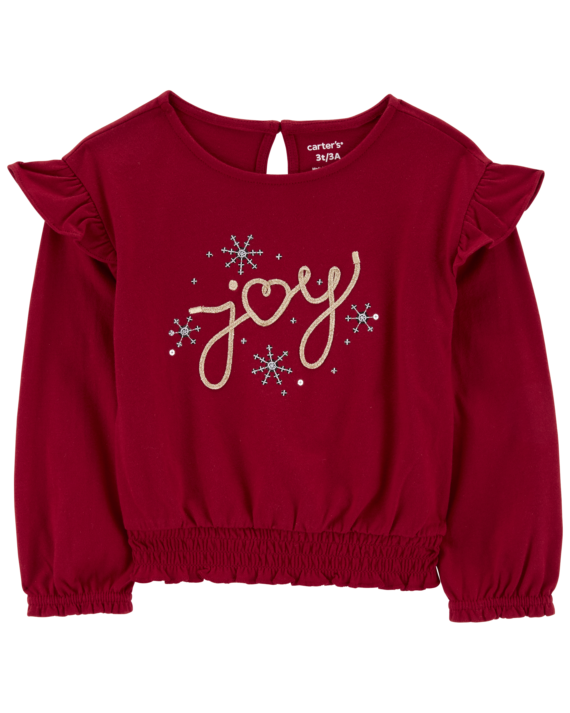 OshKosh B'gosh FA23 TG Fashion Top red joy top