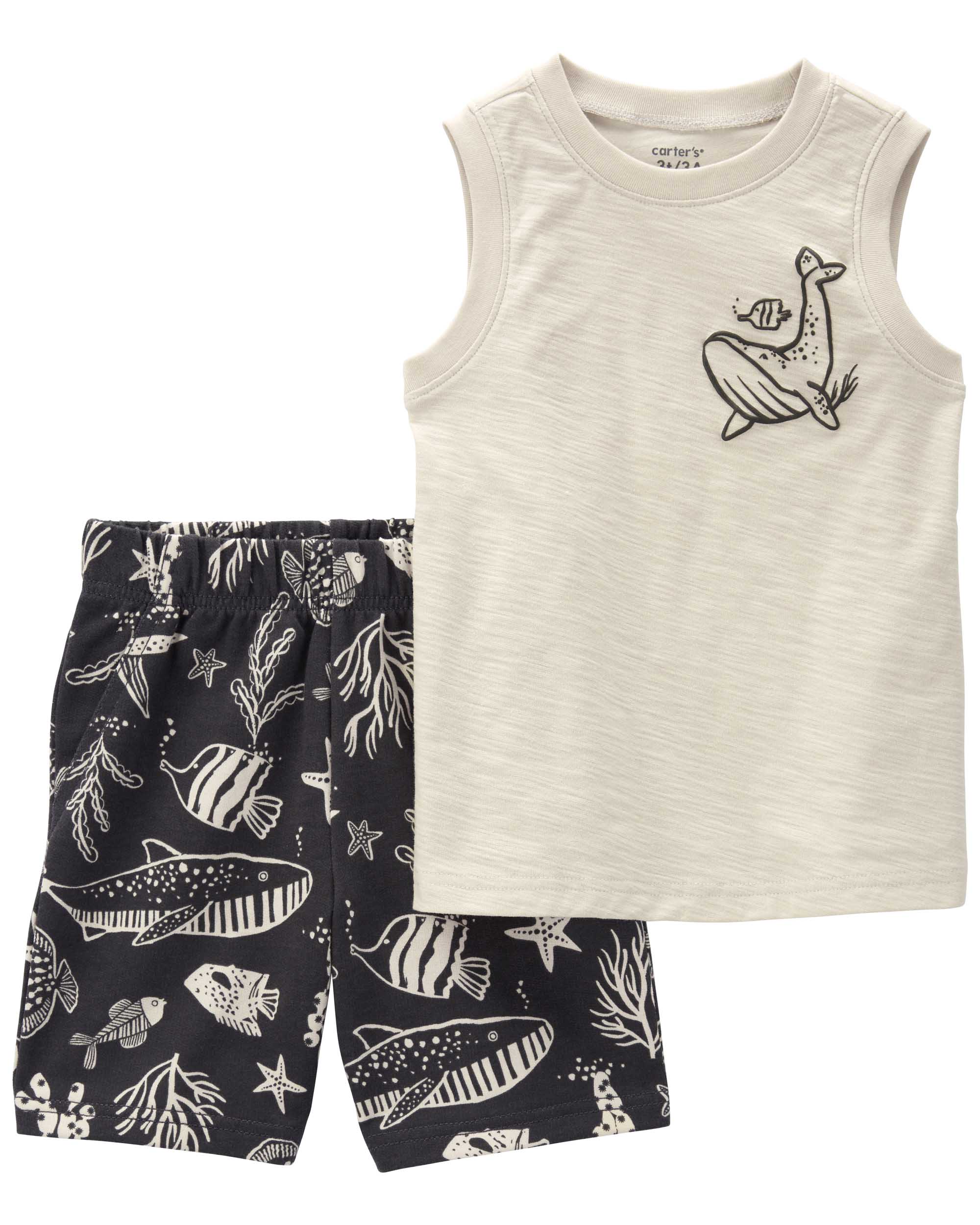 Carter's 2-Piece Whale Printed Tank Top and Shorts Set