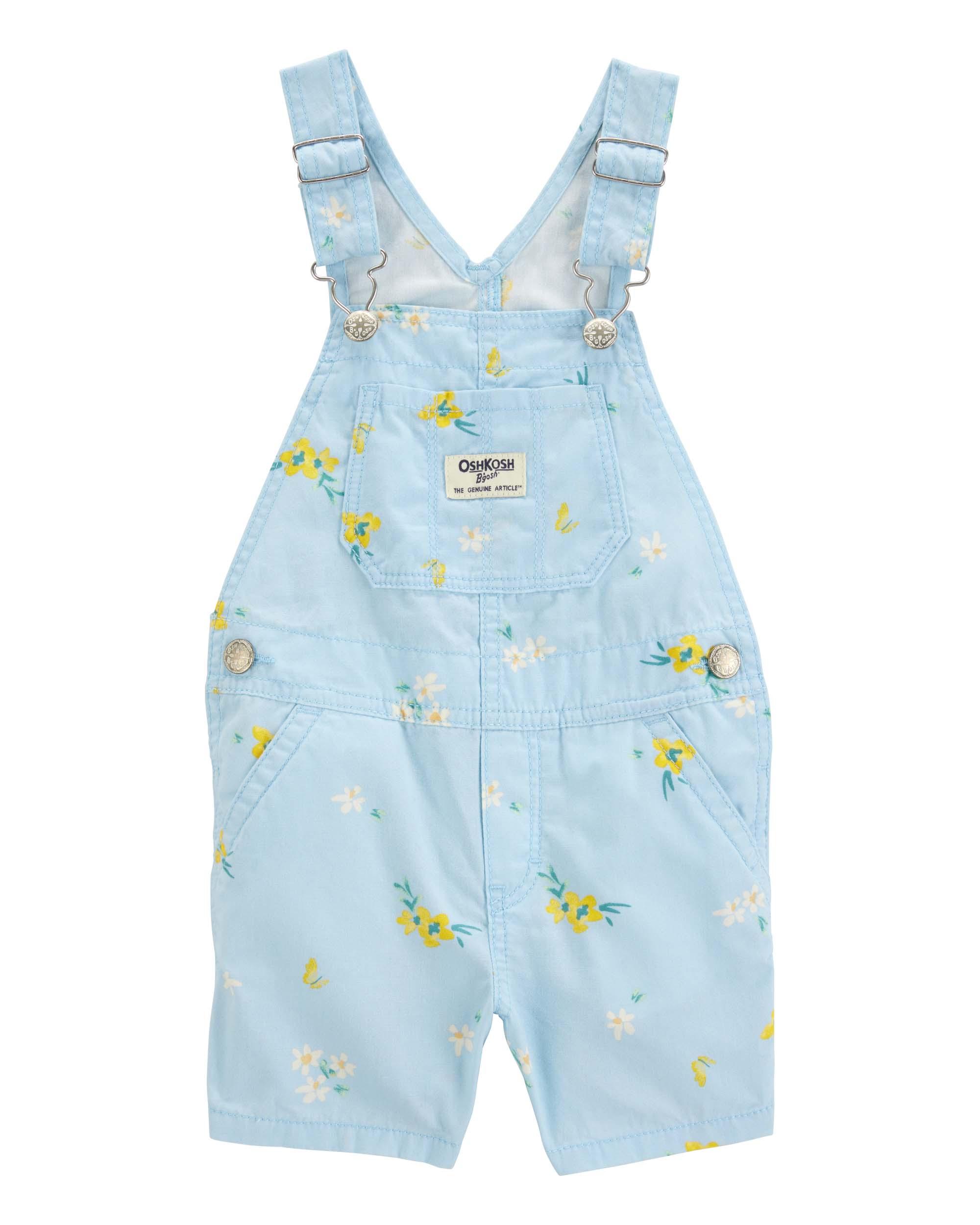 OshKosh B'gosh Toddler Floral Shortalls - Blue