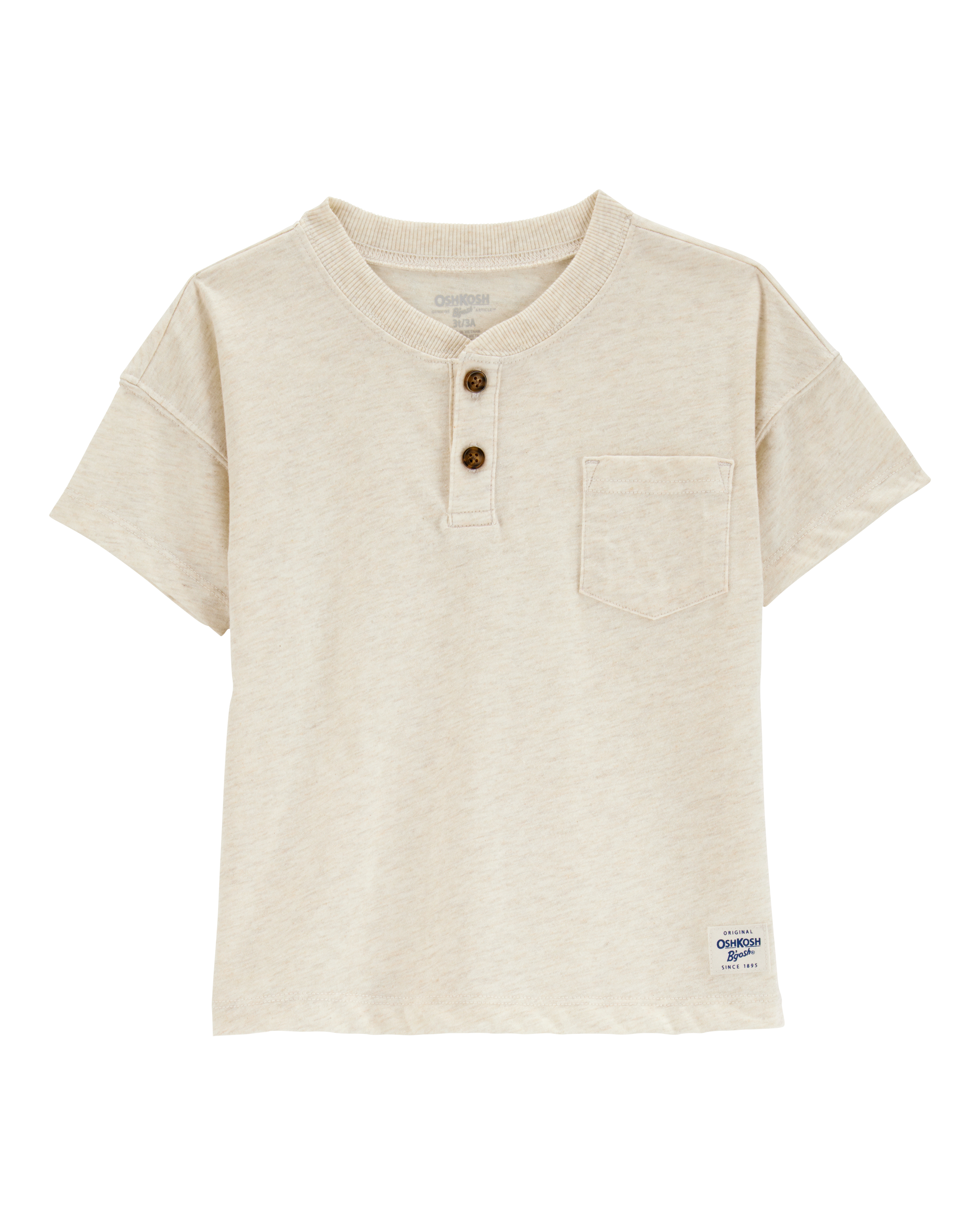 Carter's Toddler Boys Henley Tee, Beige