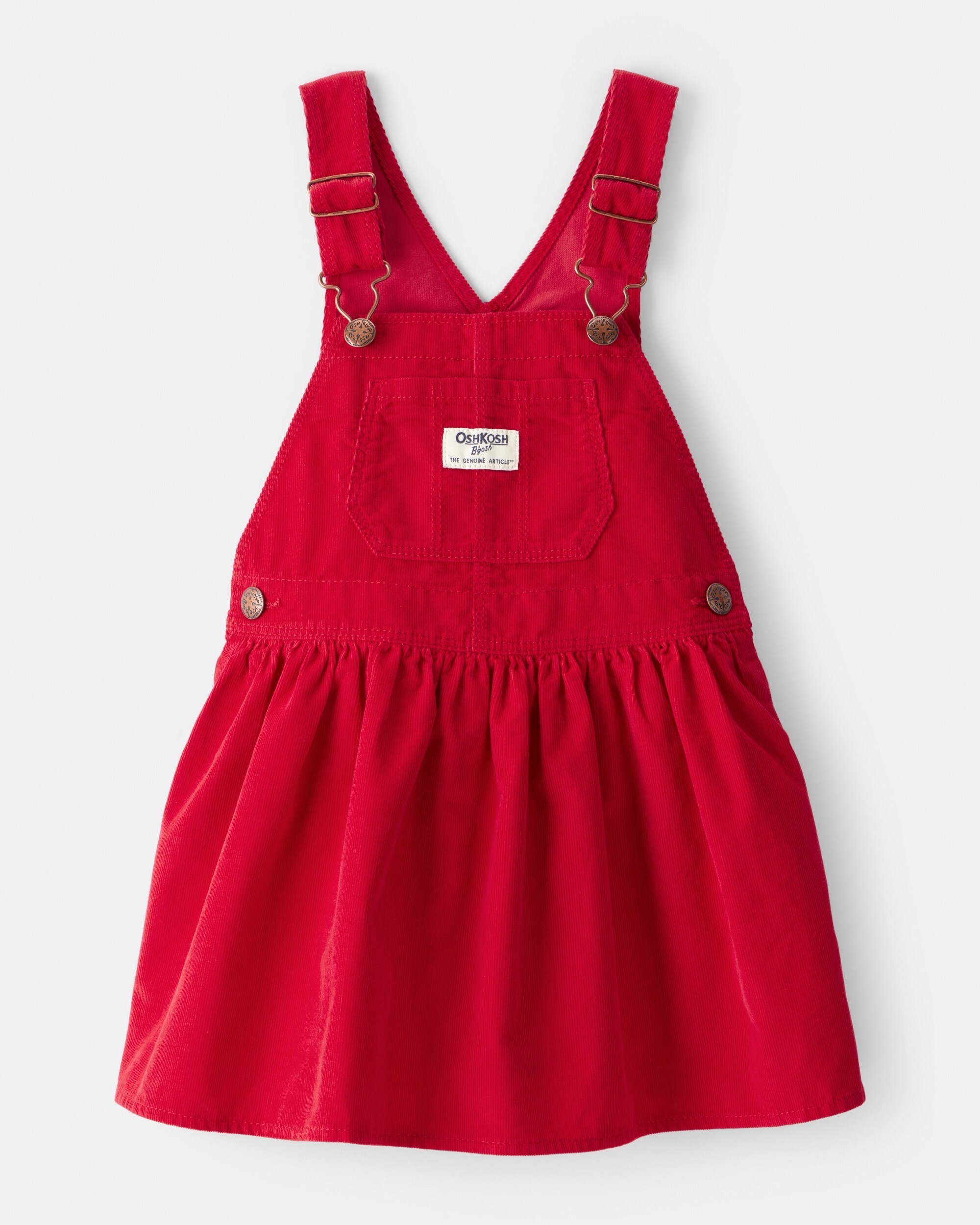 Carter's OshKosh B'gosh Red Corduroy Overall Dress, Red