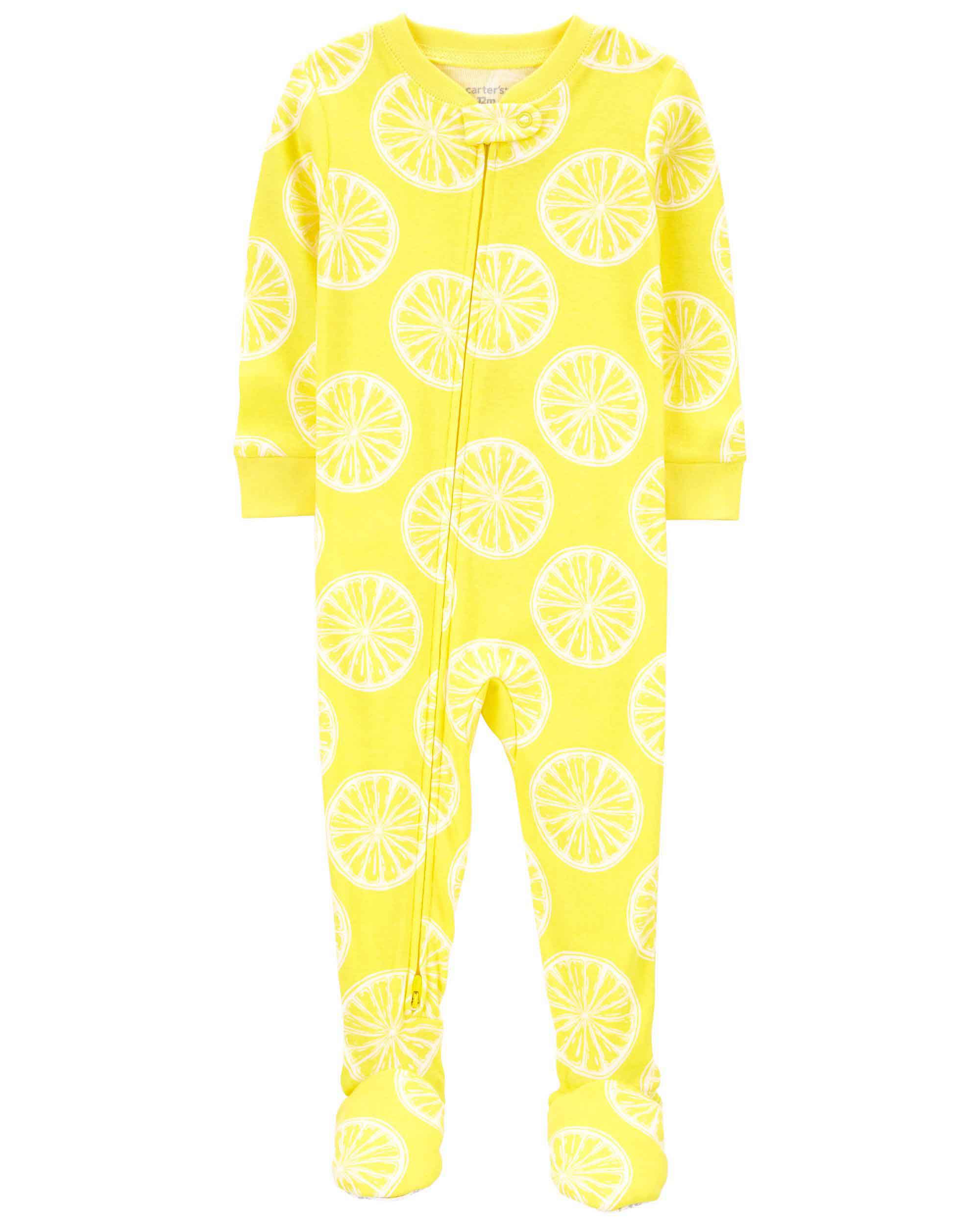 Carter's 1-Piece Orange Print Sleep & Play Pyjamas