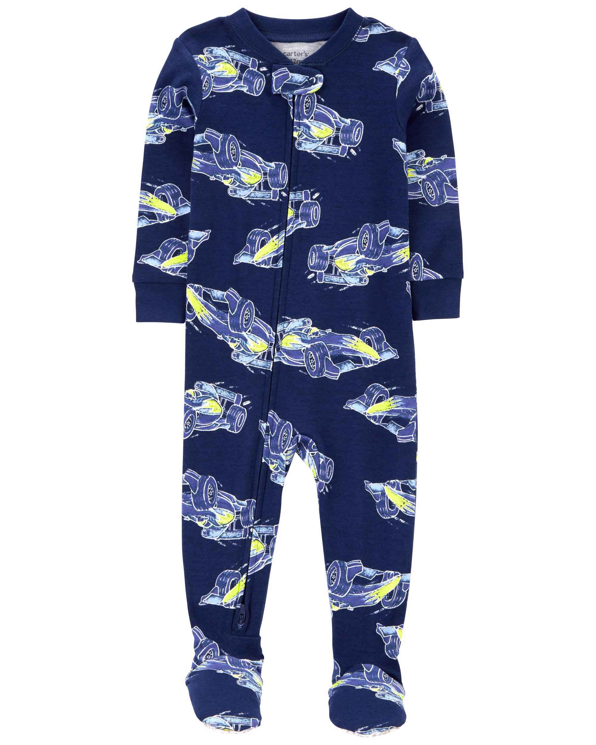 Carter's 1-Piece Racing Car Print Sleep & Play Pyjamas