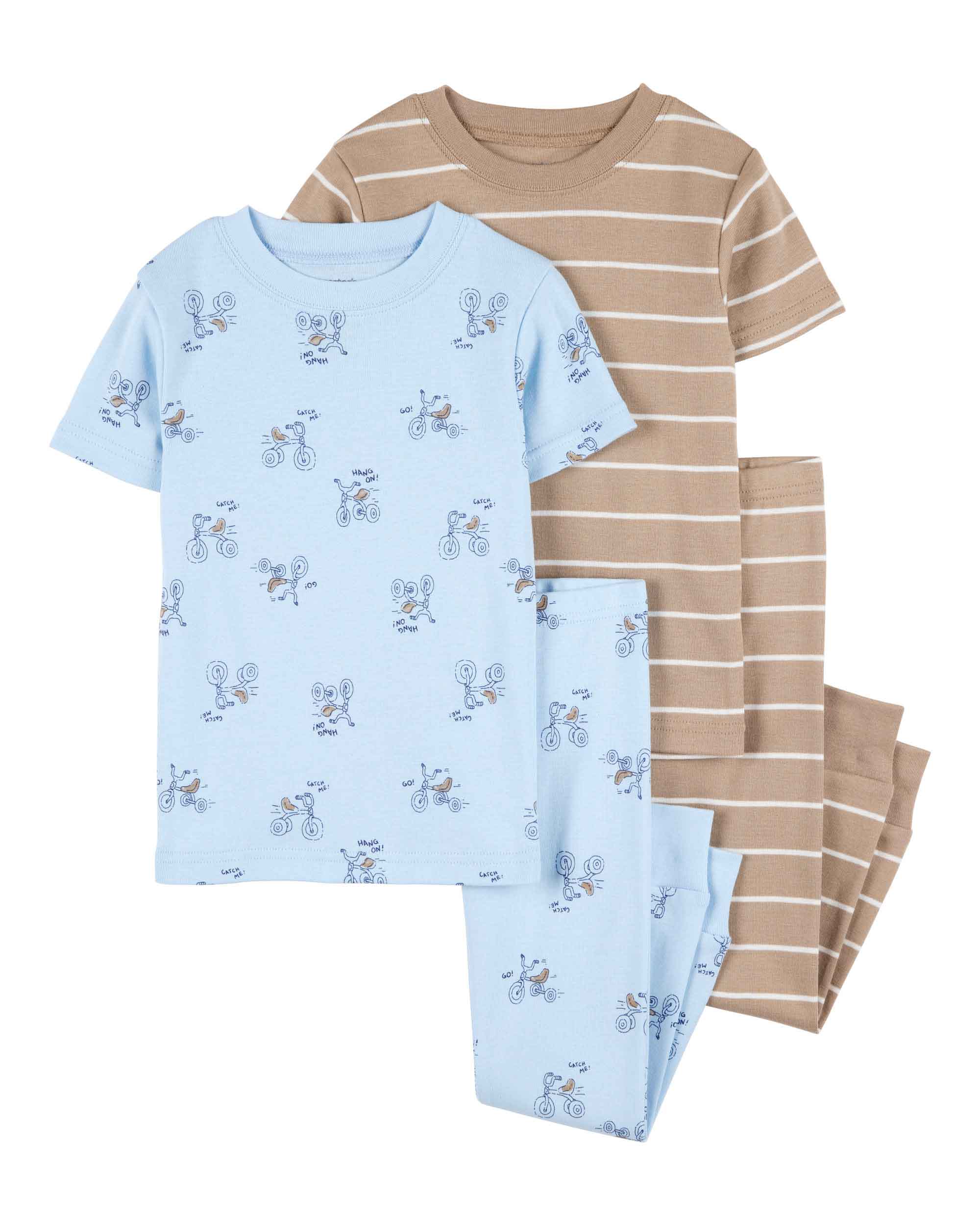 Carter's 4-Piece Bicycle Print Pyjamas Set