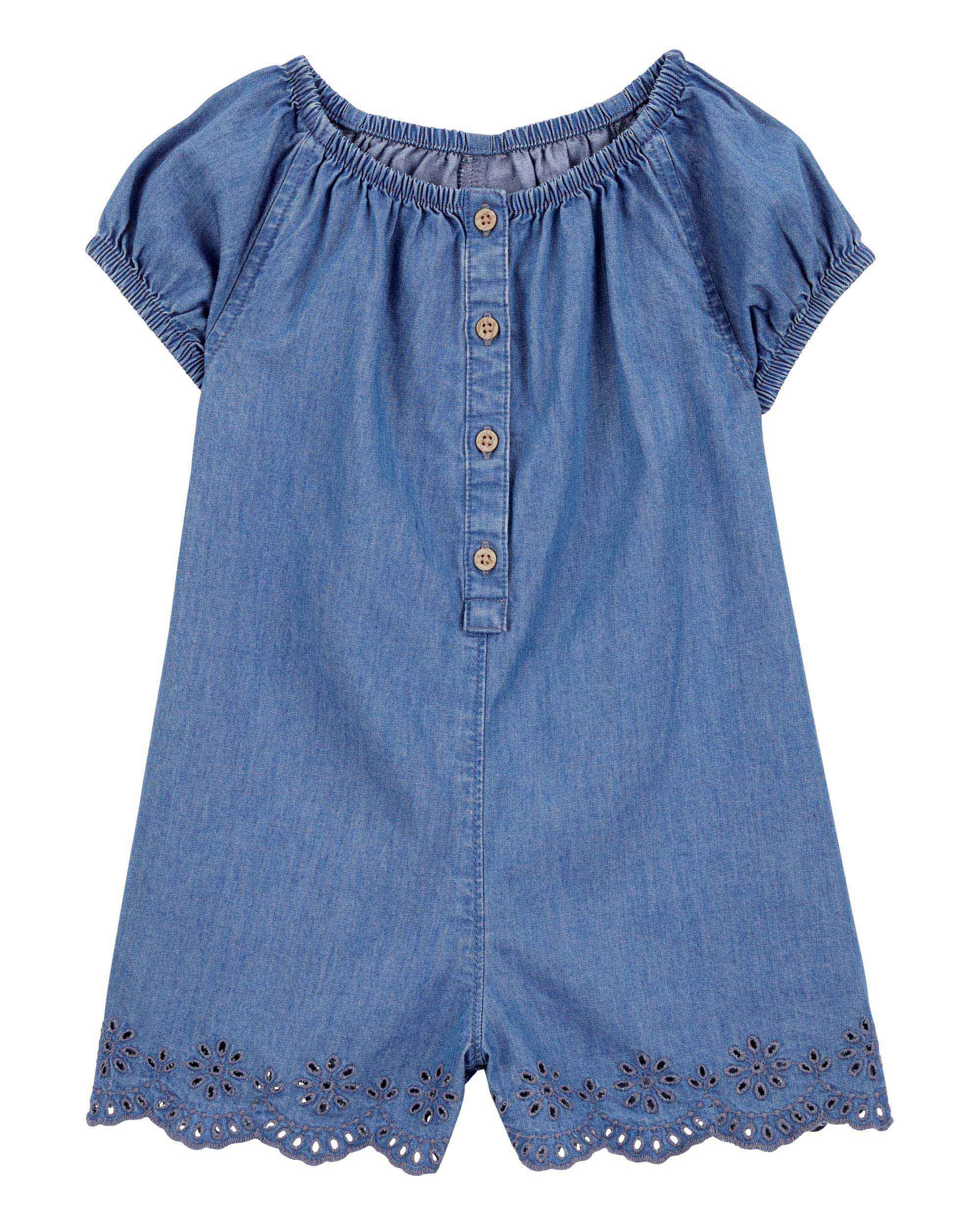 Carter's Eyelet Elasticated Neck Romper