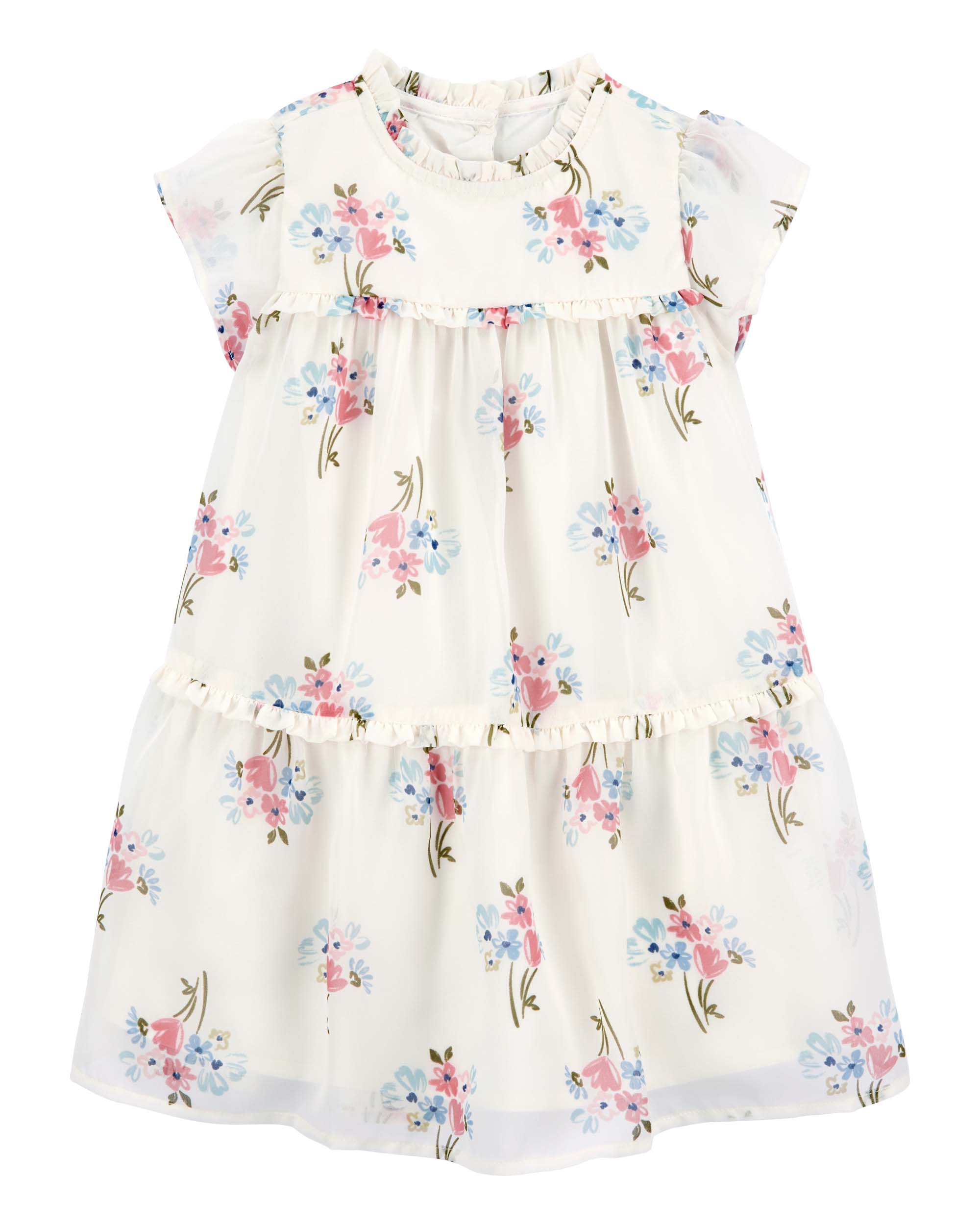 Carter's Floral Print Tiered Dress
