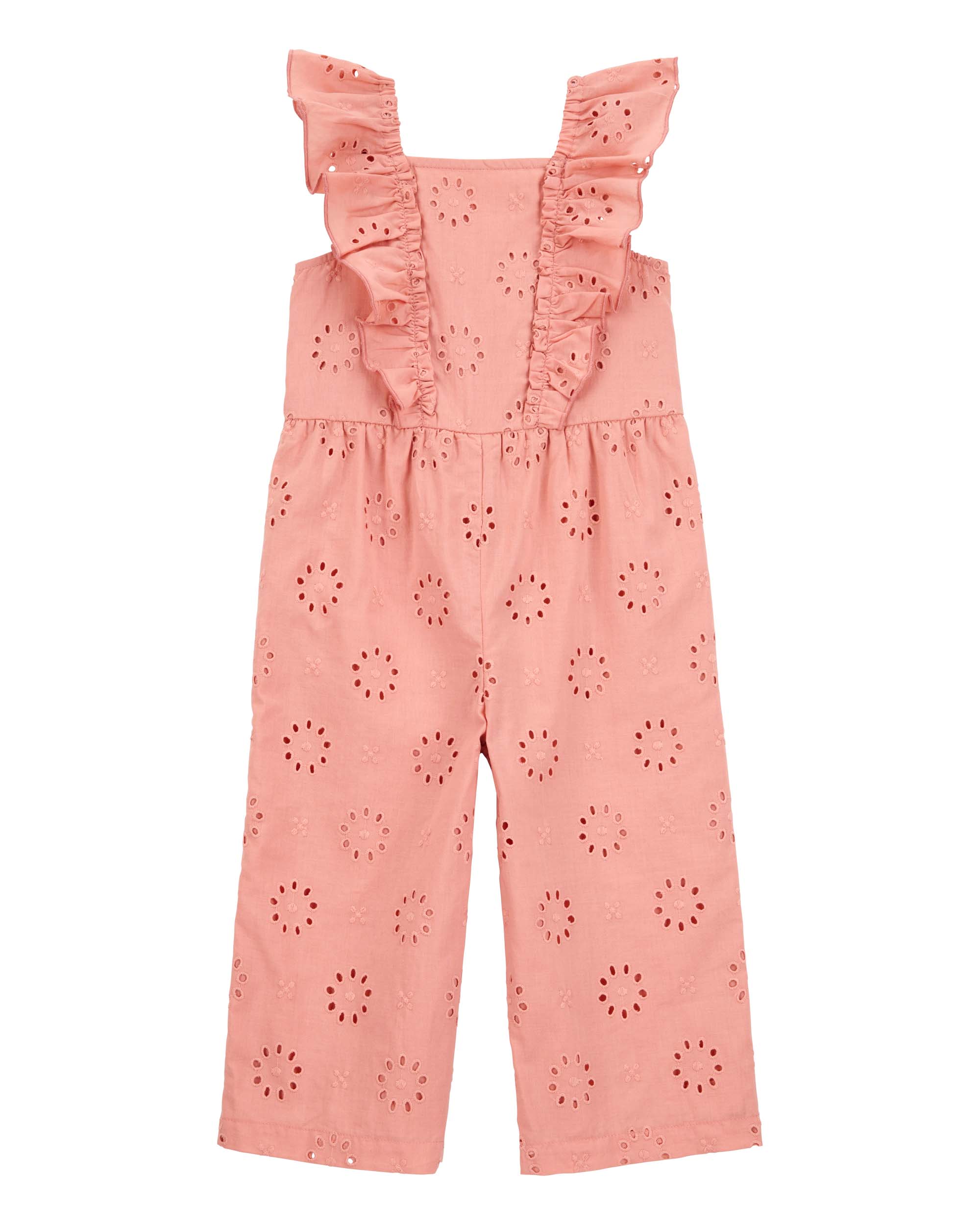 Carter's Eyelet Flutter-Sleeved Jumpsuit