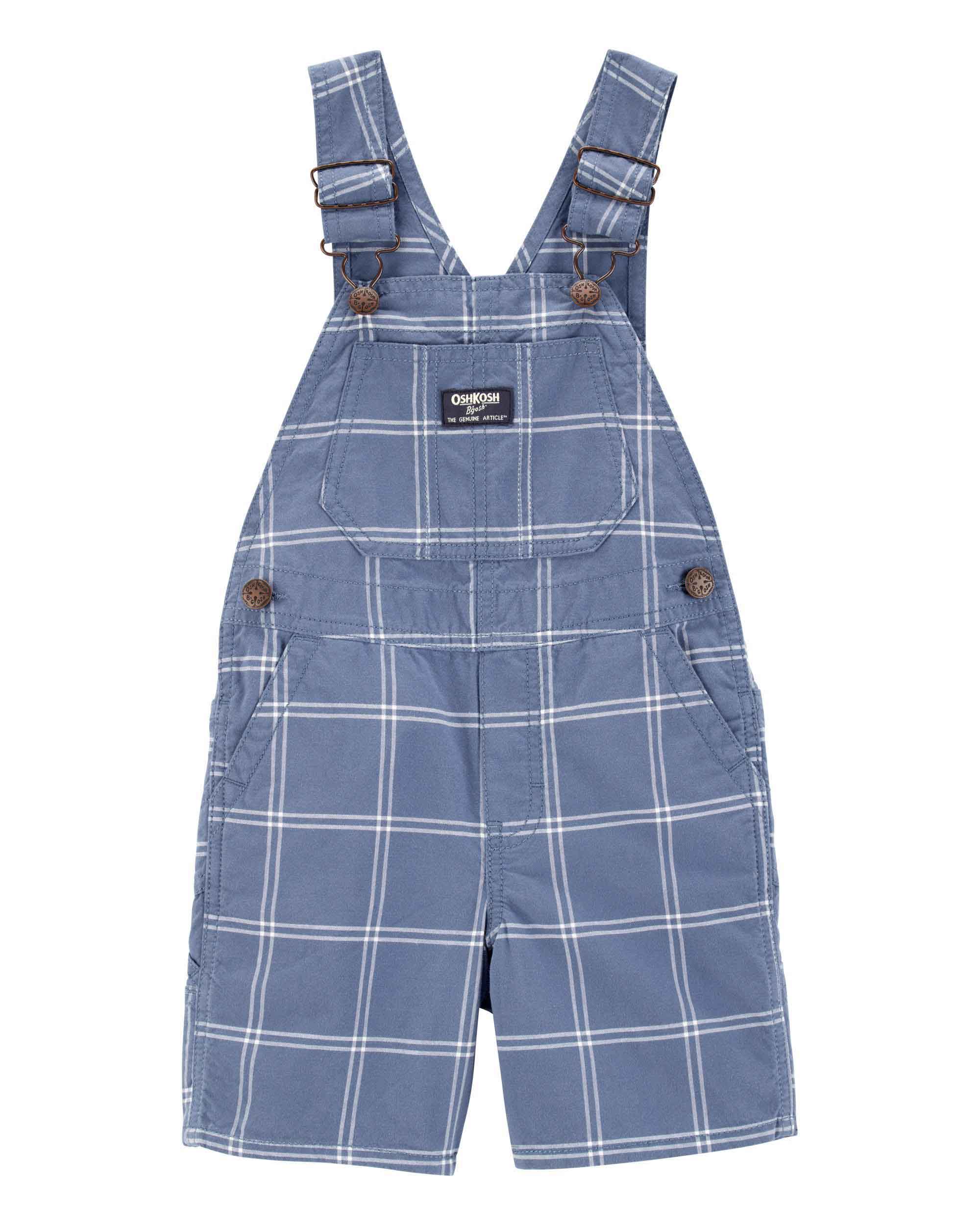 Oshkosh Chequered-Patterned Woven Shortalls