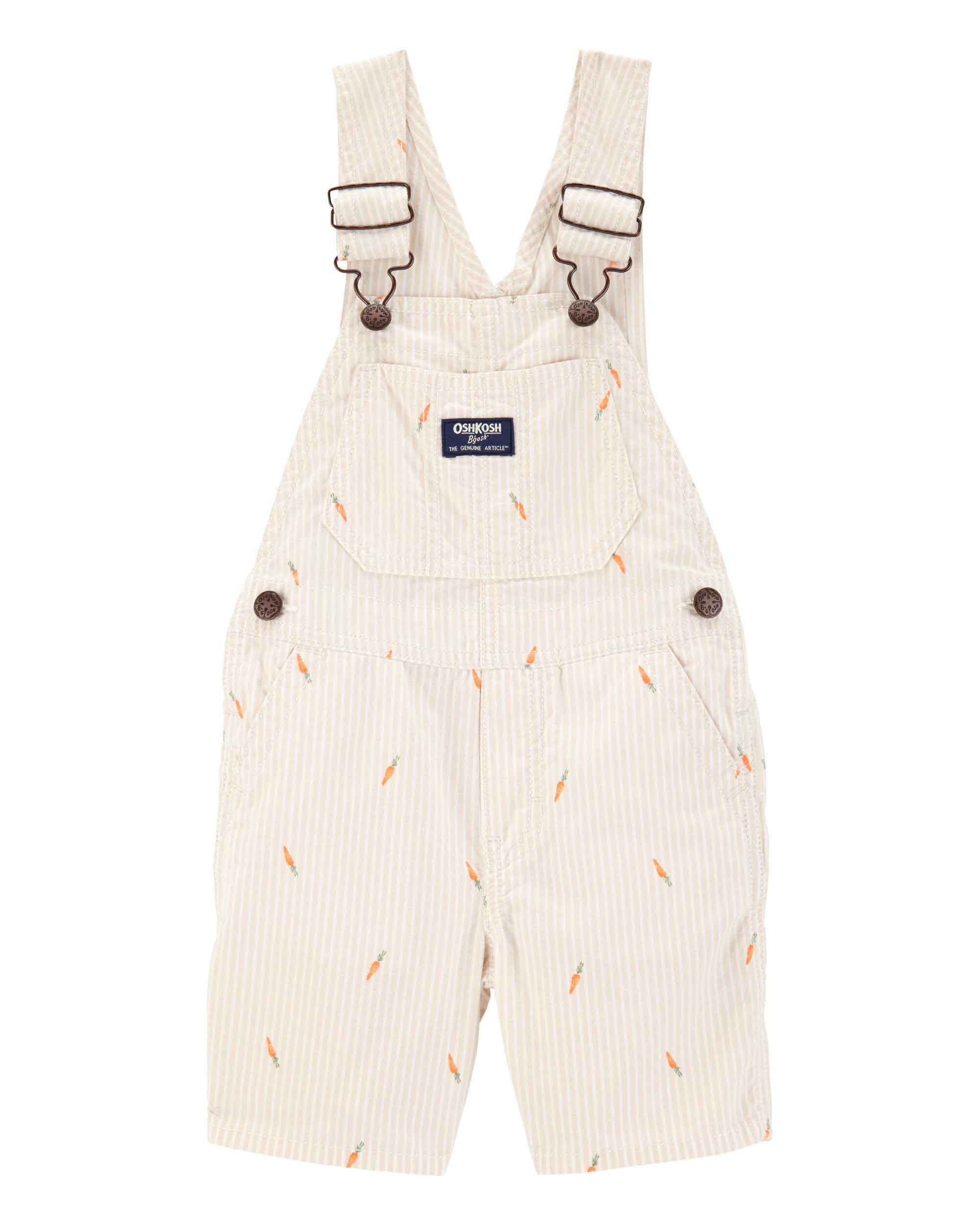 Oshkosh Striped and Carrot-Printed Shortalls