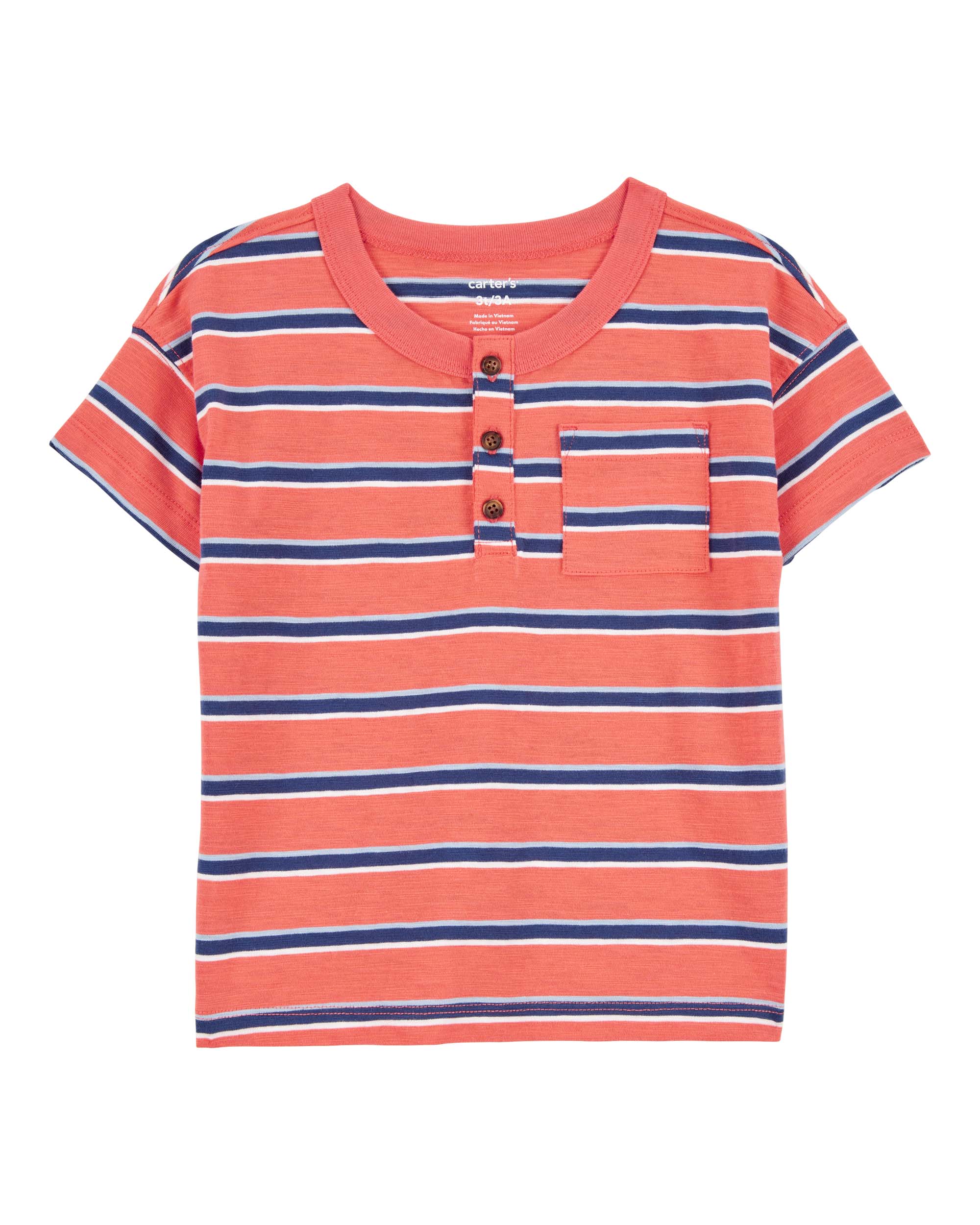 Carter's 1-Piece Striped Henley Tee