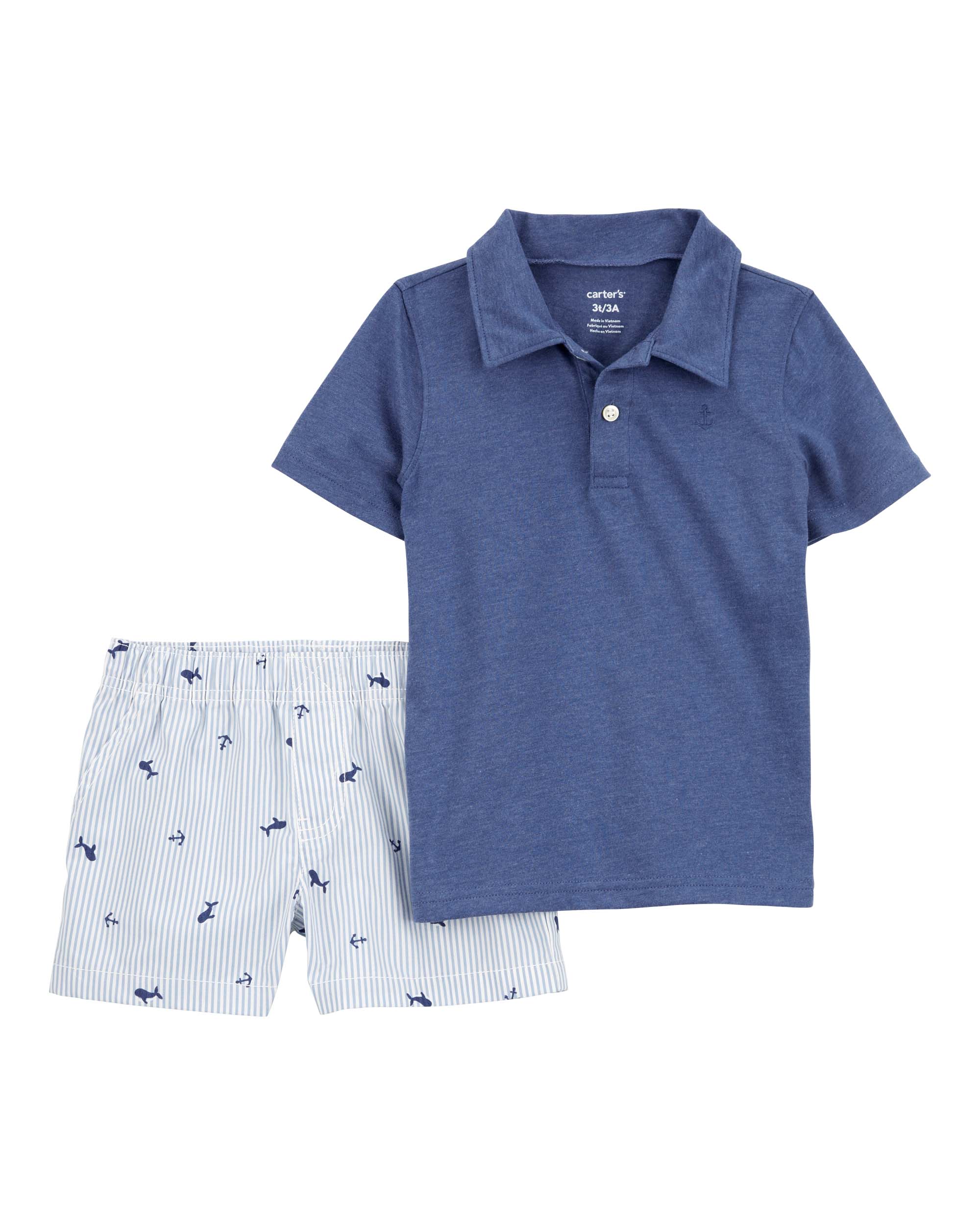 Carter's 2-Piece Striped T-Shirt and Shorts Set