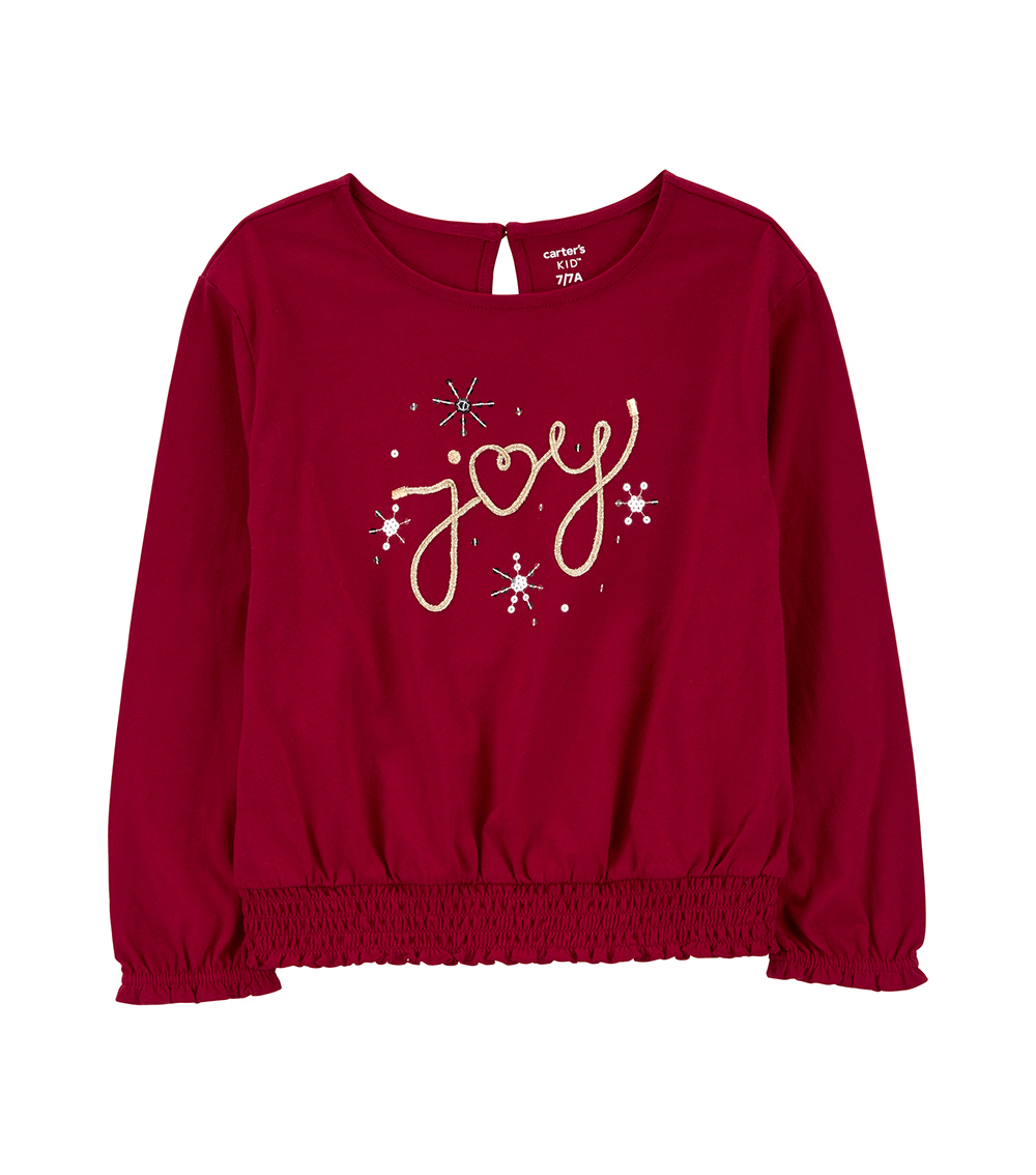OshKosh B'gosh FA23 KG Fashion Top red joy top
