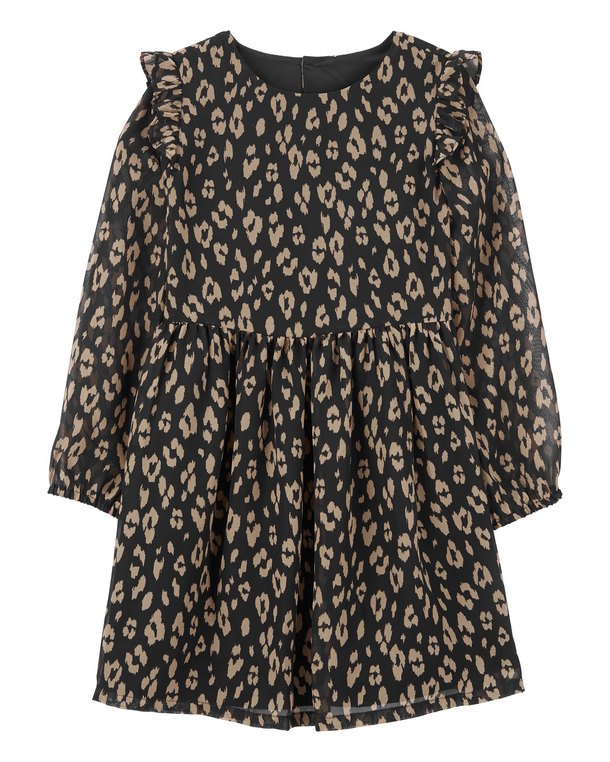 Carter's Leopard Print Long Sleeve Dress