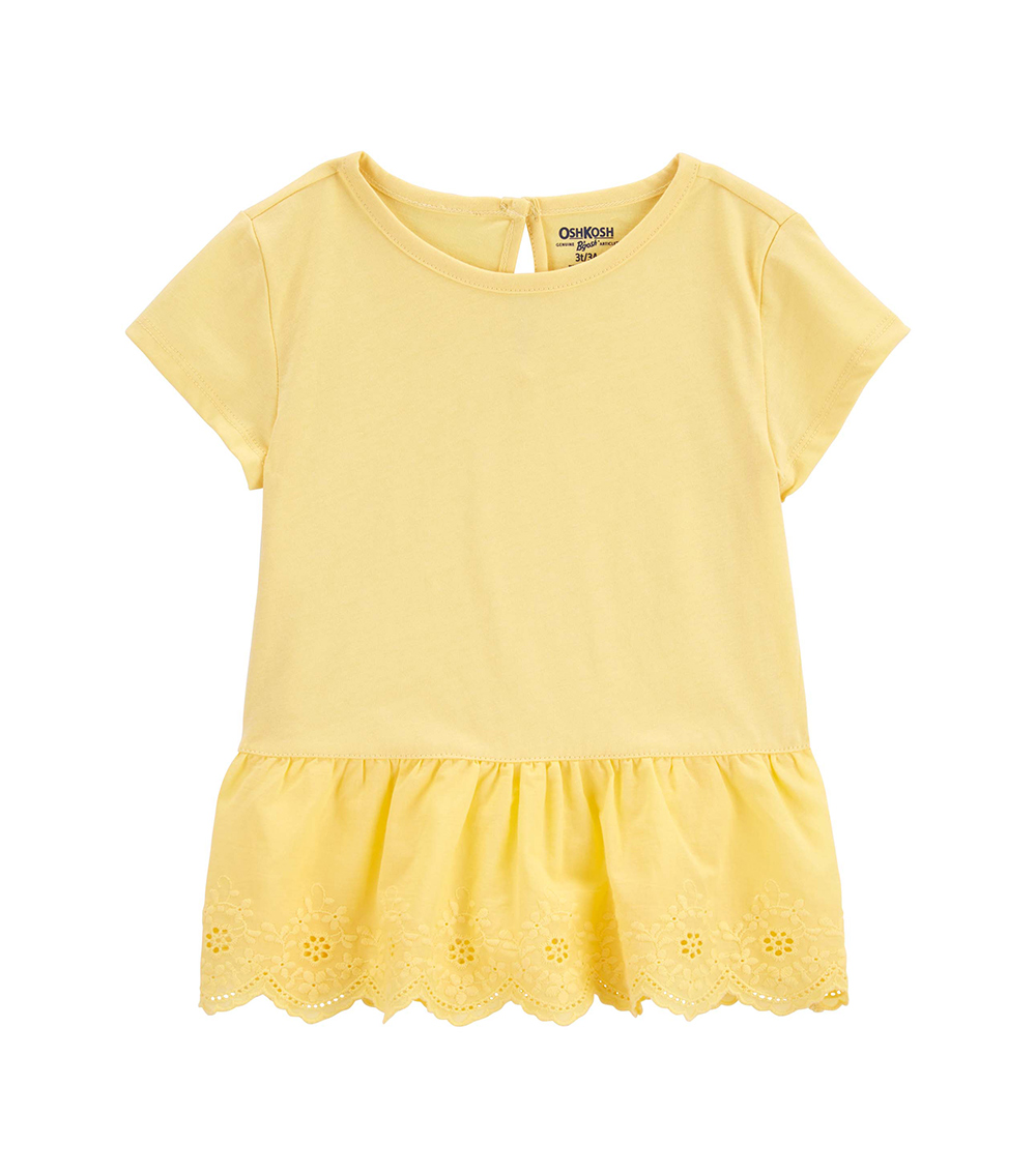 Carter's Baby Girls Eyelet Top, Yellow
