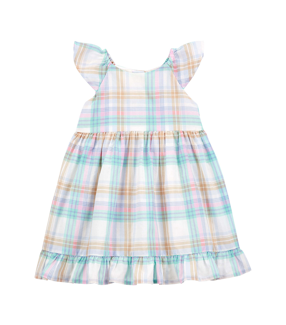 OshKosh B'gosh Chequered Flared-Sleeve Dress