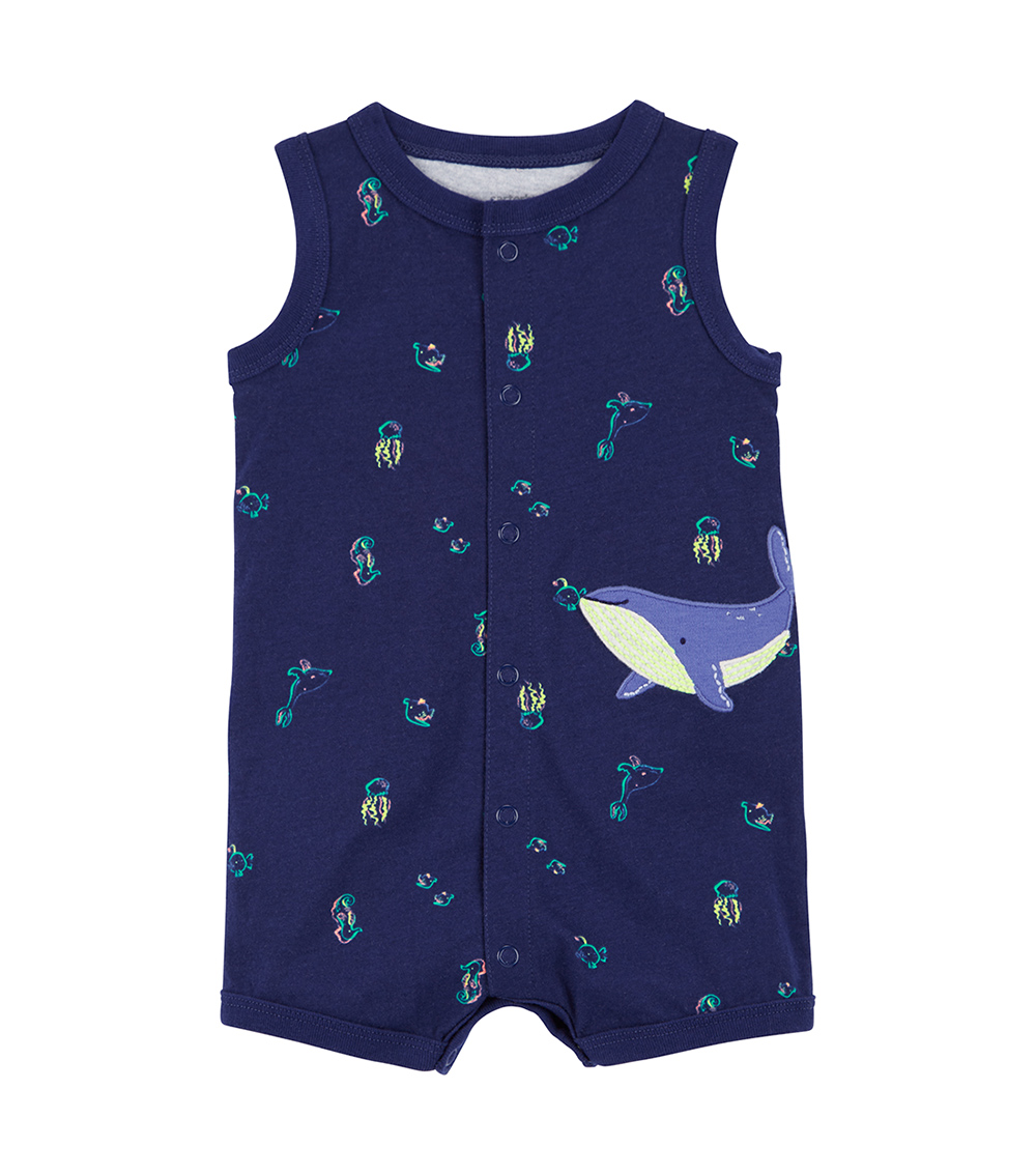 Carter's Whale Printed Snap-Up Romper