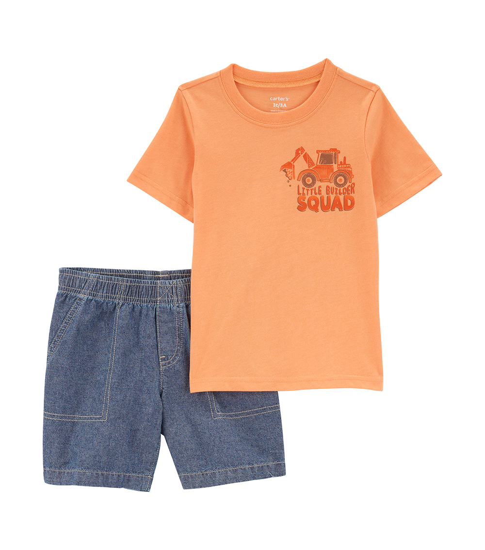 Carter's 2-Piece Construction Printed Top and Shorts Set