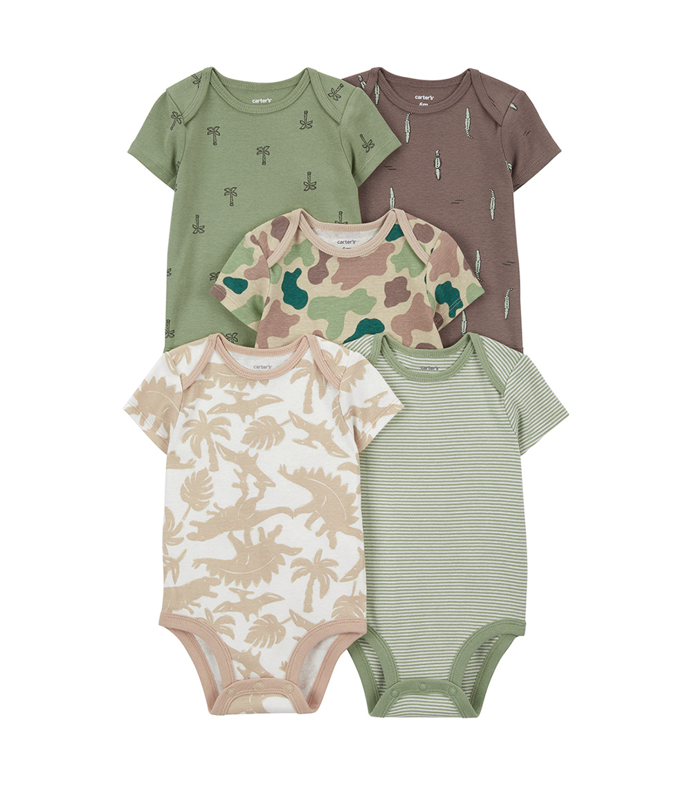 Carter's 5-Piece All-Over Printed Bodysuit Pack