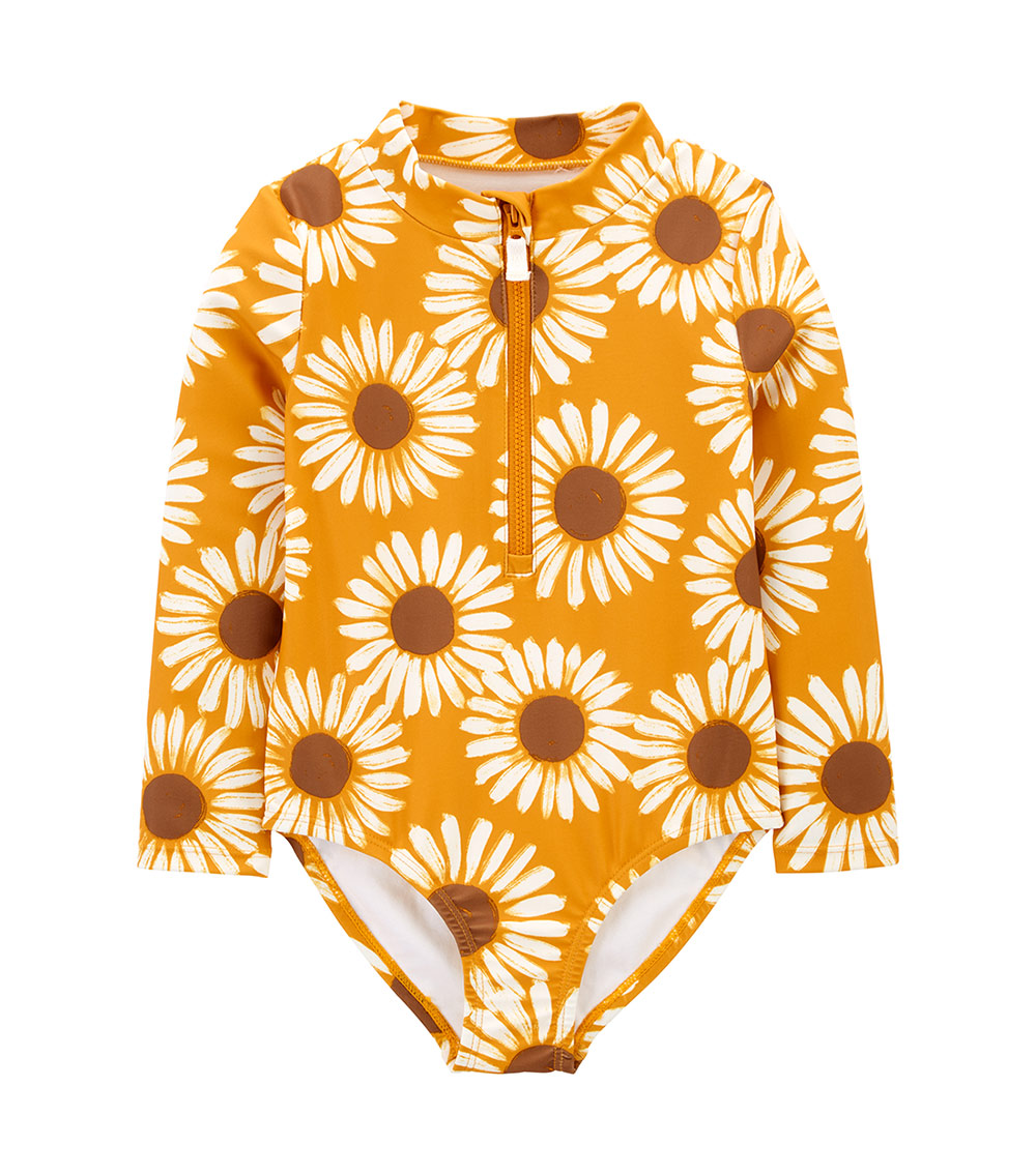 Carter's Sunflower Printed Rashguard Swimsuit