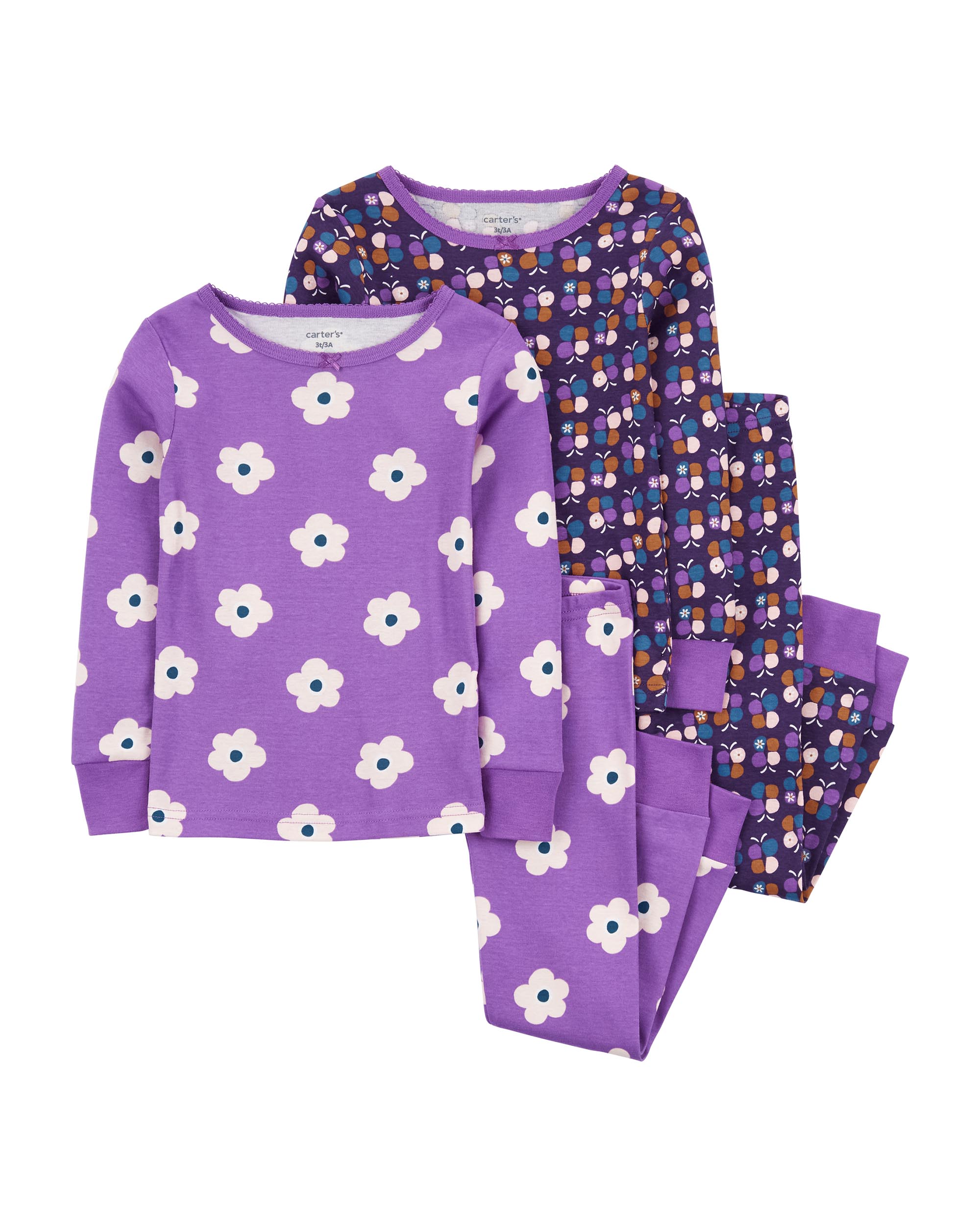 Carter's 4-Piece Floral and Butterfly Print Pyjama Set