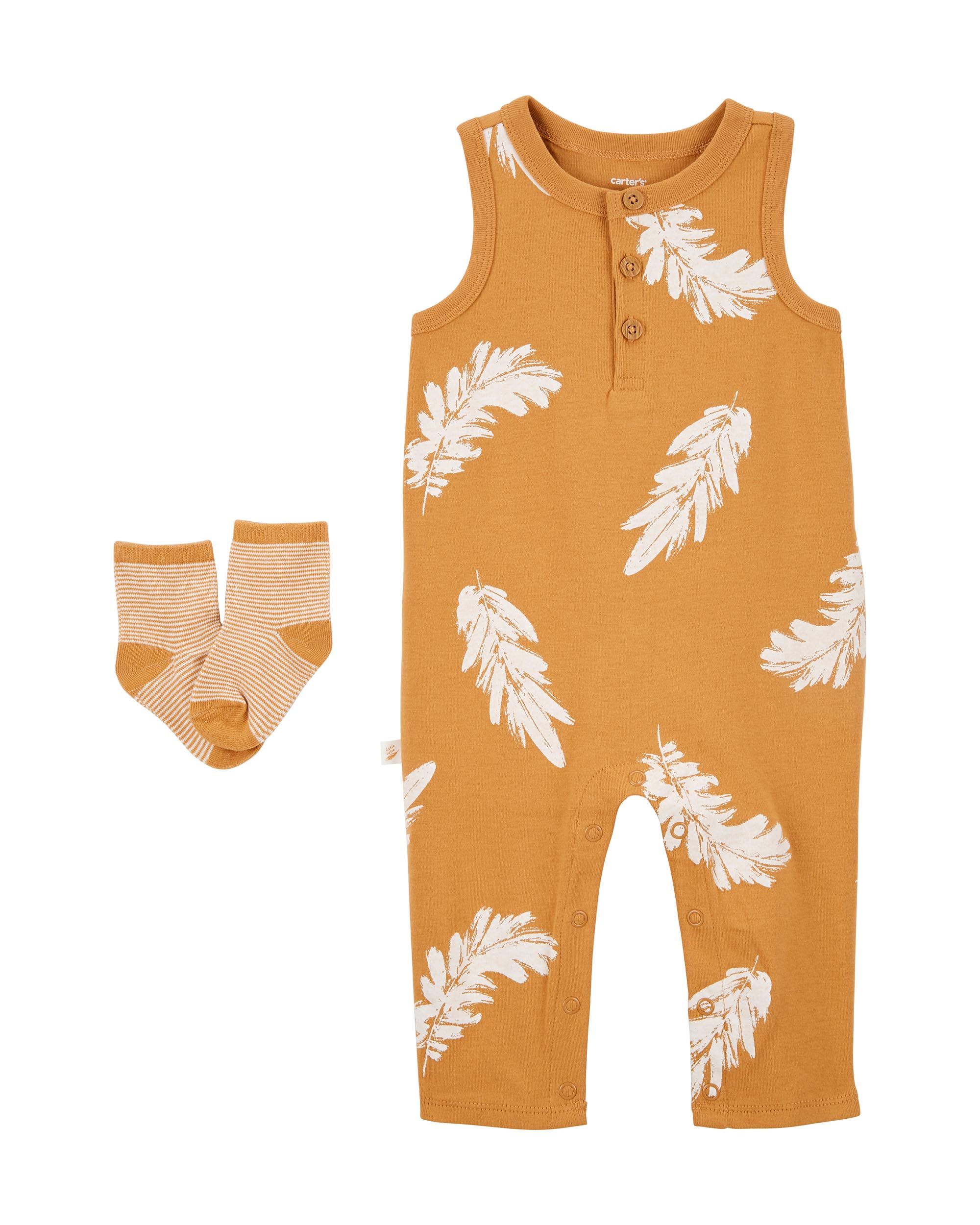 Carter's 2-Piece Feather Jumpsuit and Socks Set
