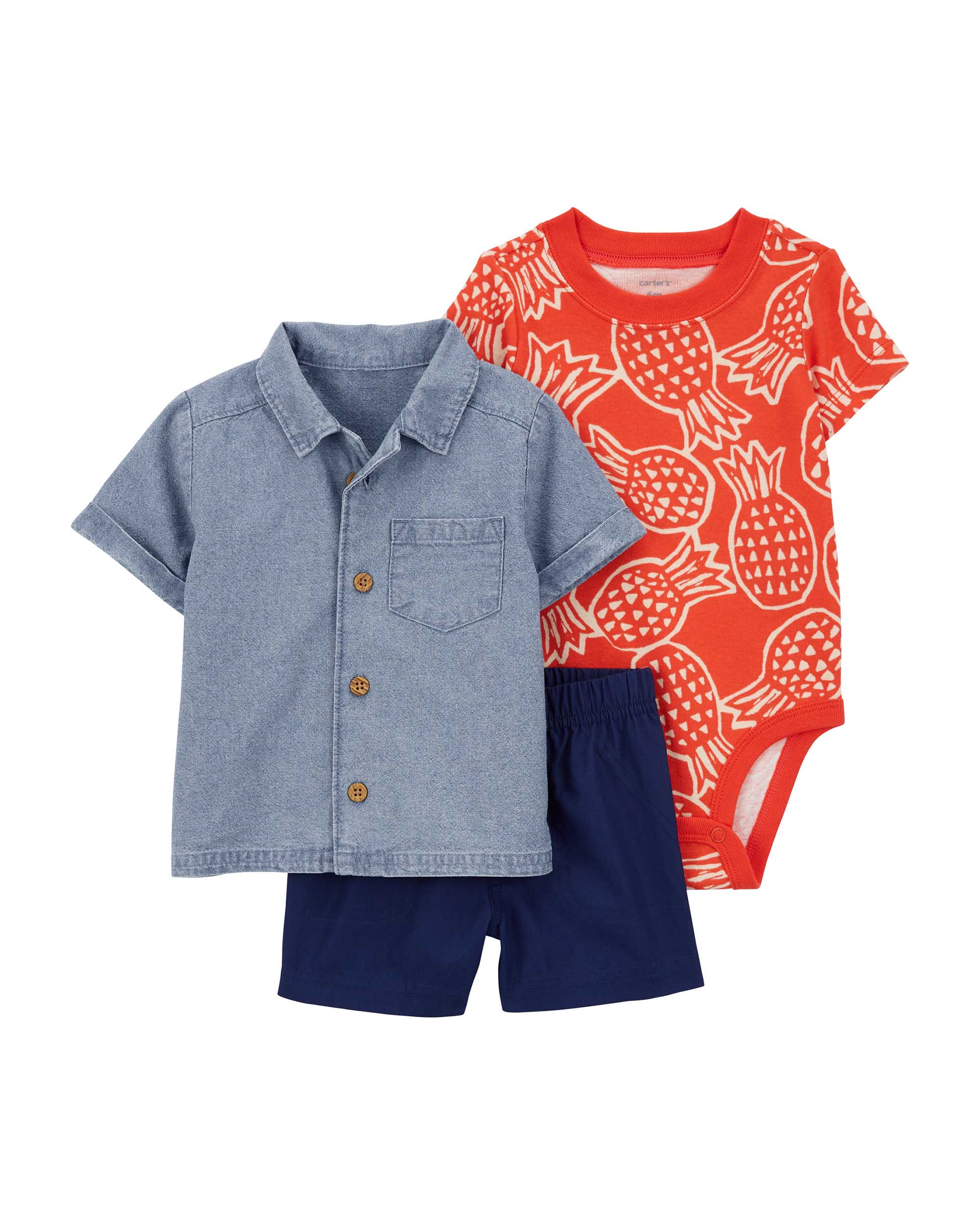 Carter's 3-Piece Pineapple Printed Set