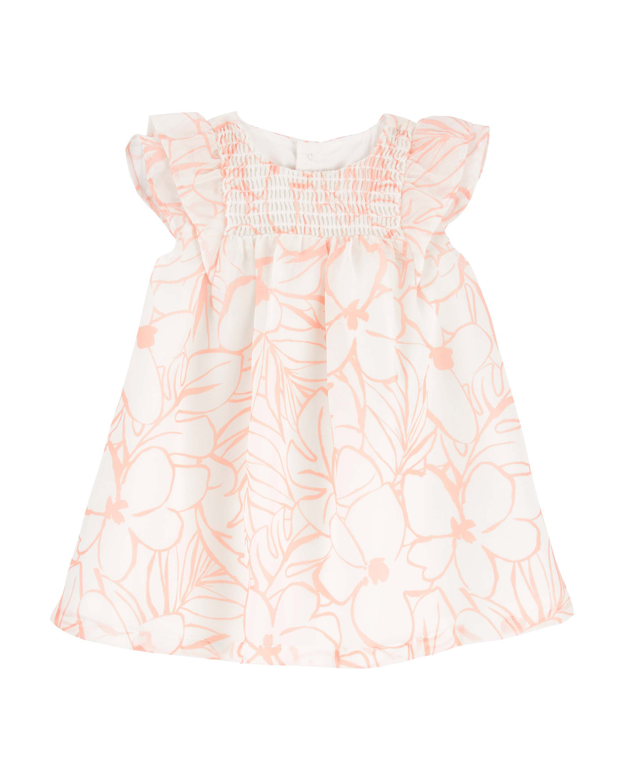 Carter's Smocked Floral Print Dress