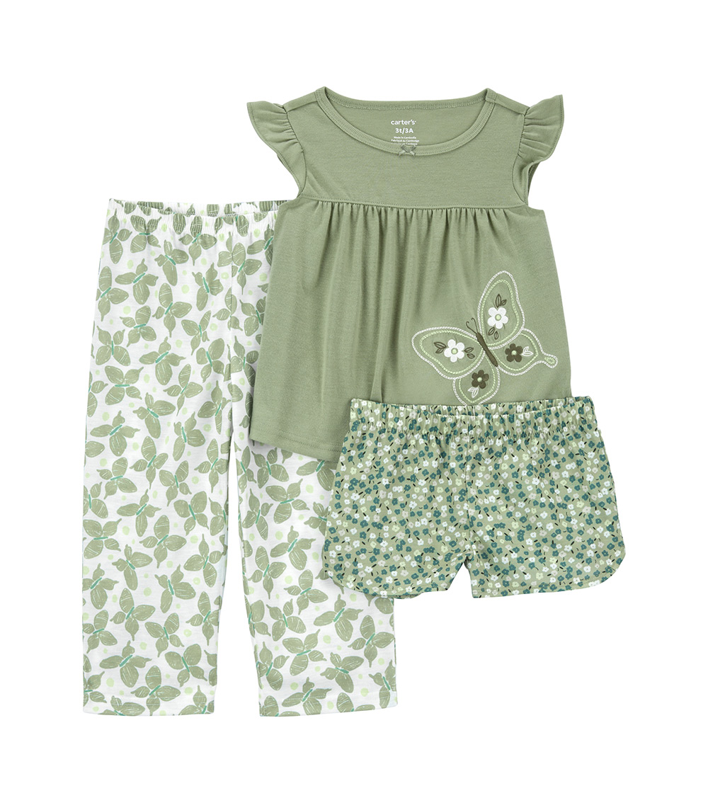 Carter's 3-Piece Butterfly Print Pyjama Set