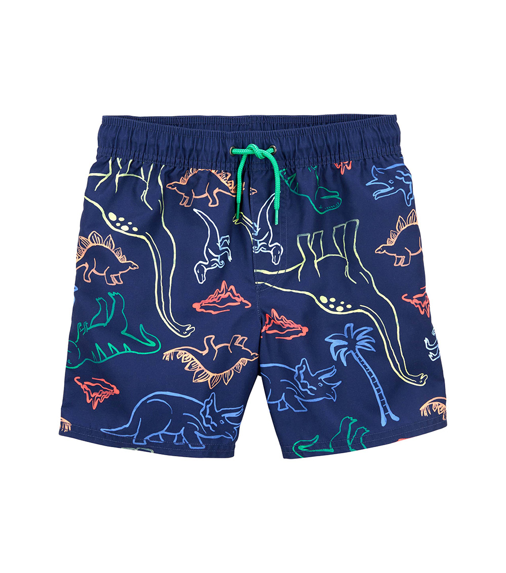 Carter's Dino Printed Drawstring Swim Trunks