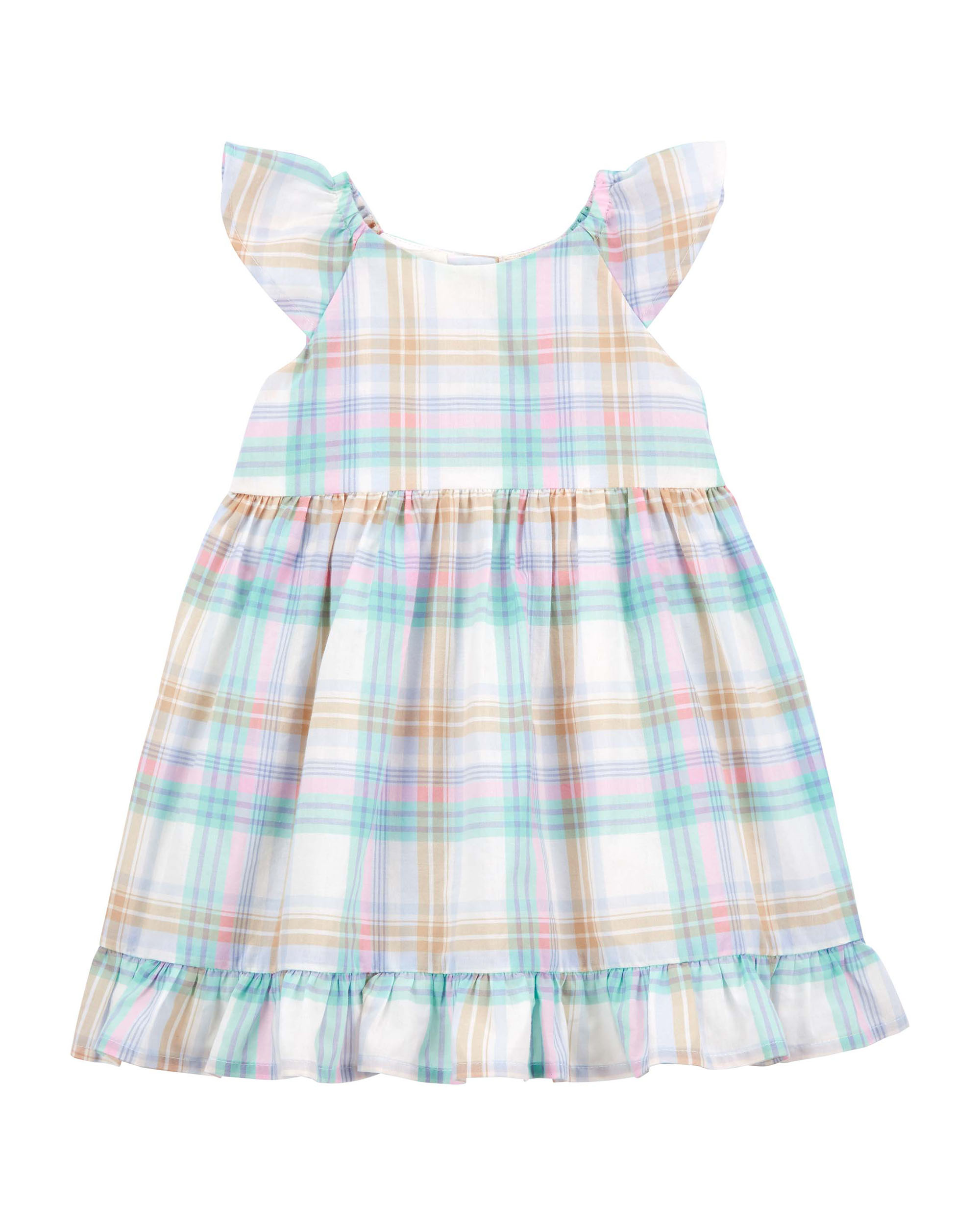 Oshkosh Chequered Flared-Sleeve Dress