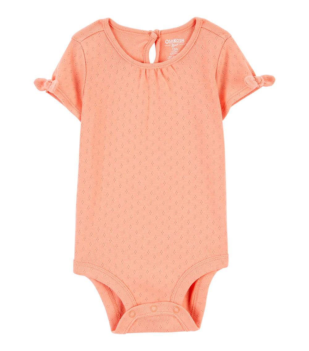 Carter's Baby Girls Pointelle Bodysuit, Orange