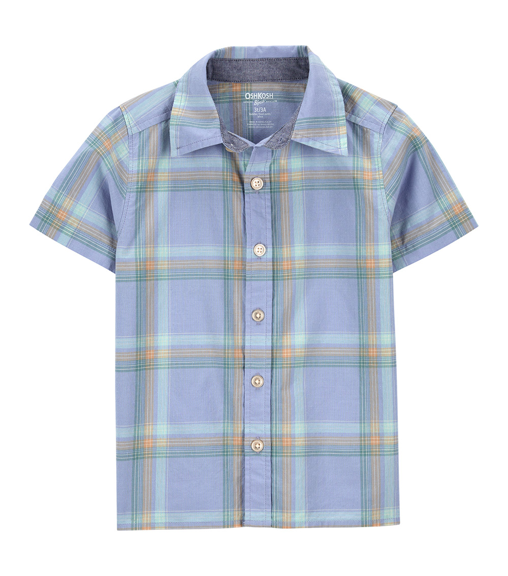 OshKosh B'gosh Toddler Boys Woven Plaid Top, Multicolor