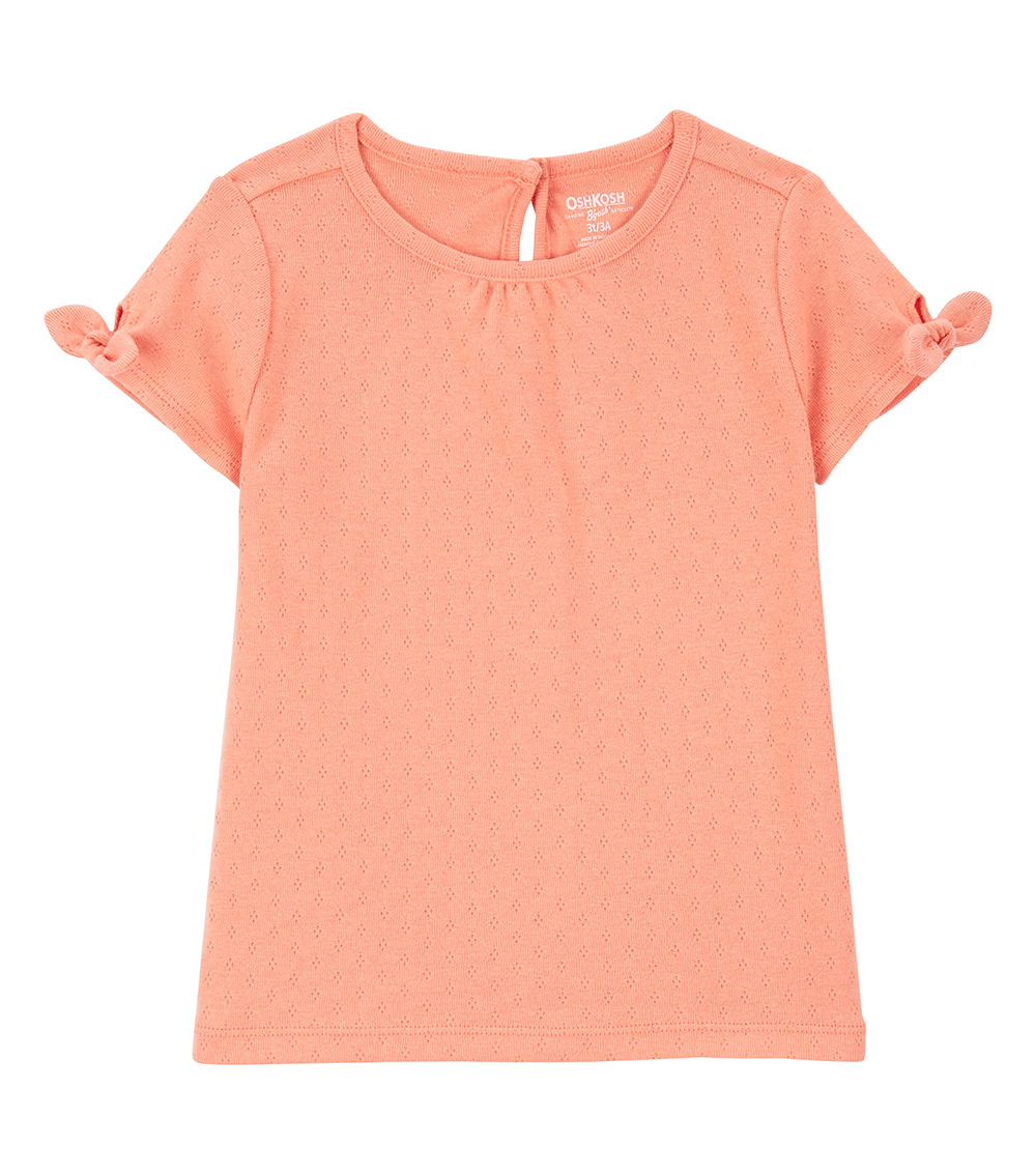 Carter's Toddler Girls Pointelle Top, Orange