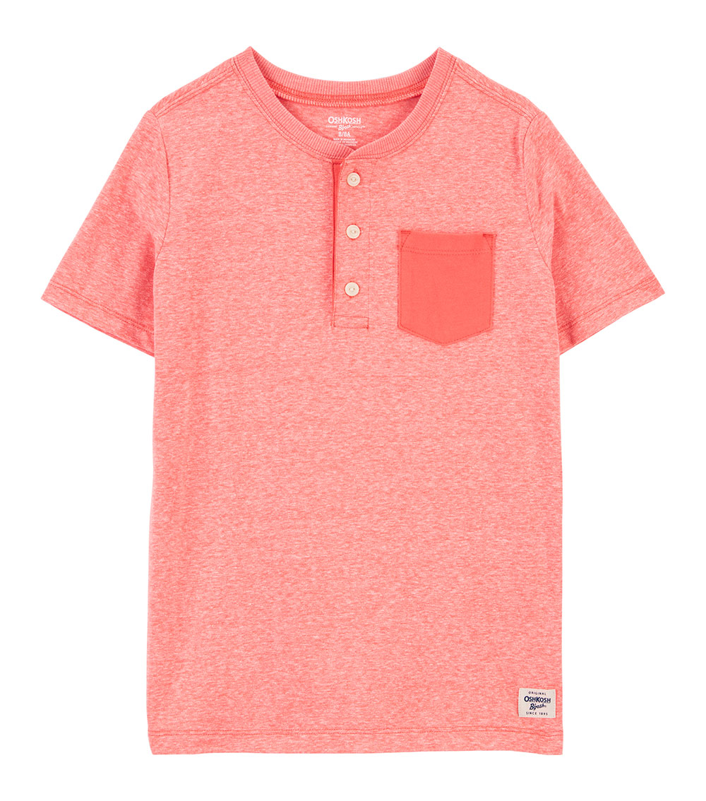 Carter's Kid Boys Henley Polo, Orange