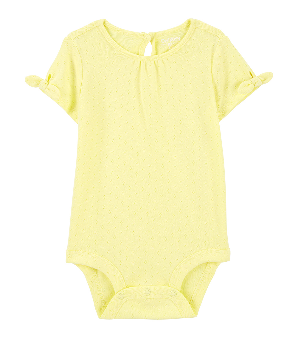 Carter's Baby Girls Pointelle Bodysuit, Yellow