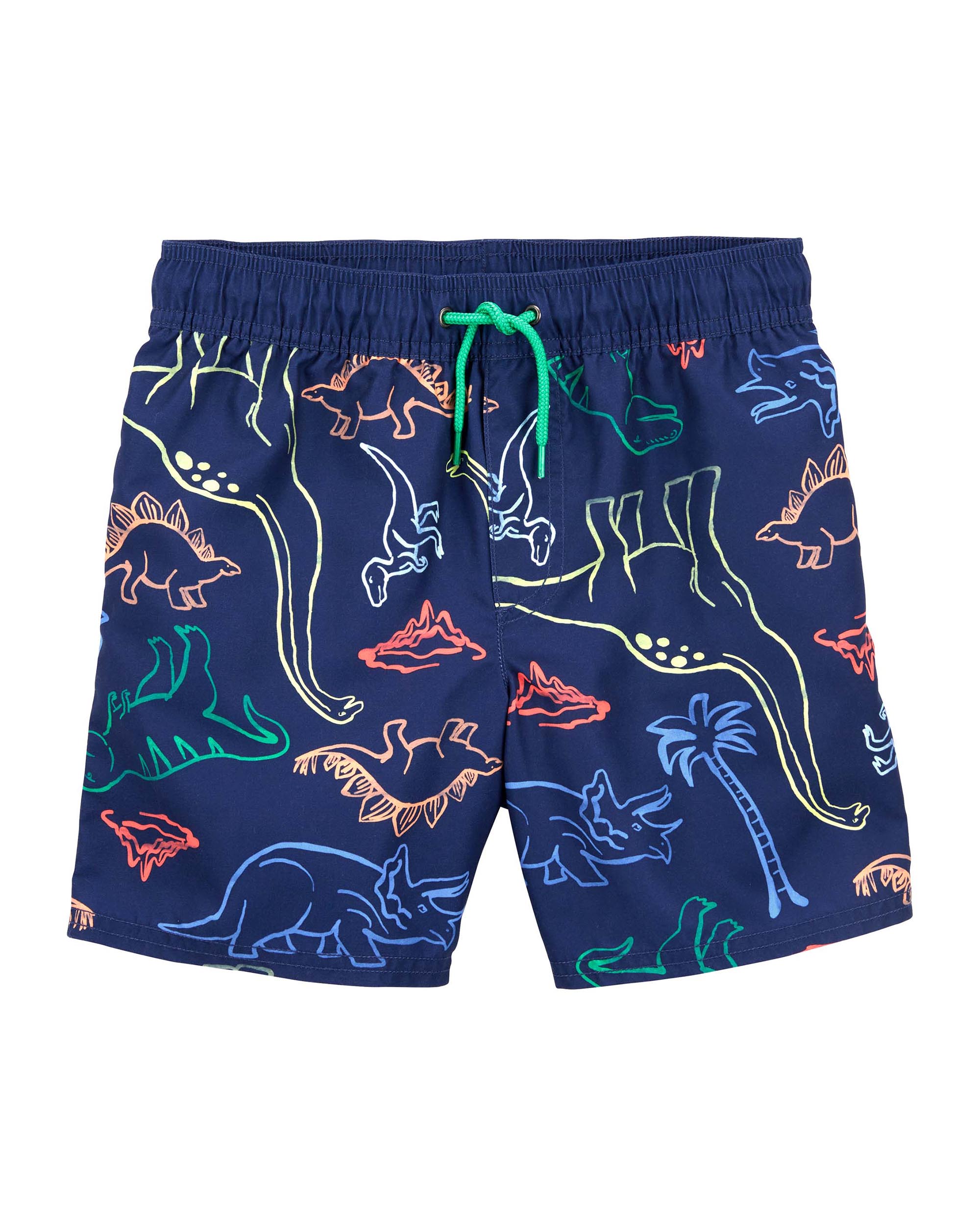Carter's Dino Printed Drawstring Swim Trunks
