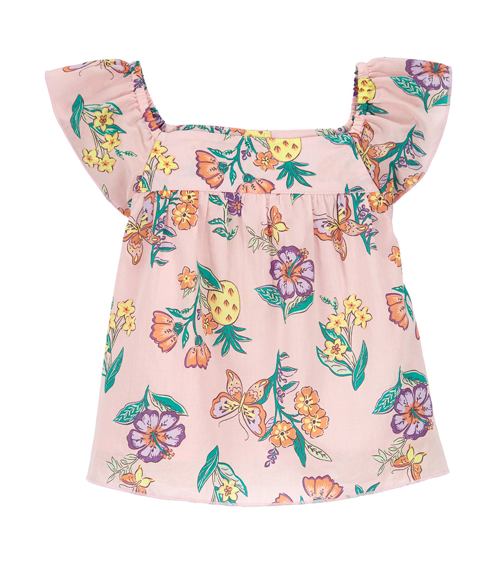 Carter's Floral Back-Button Top
