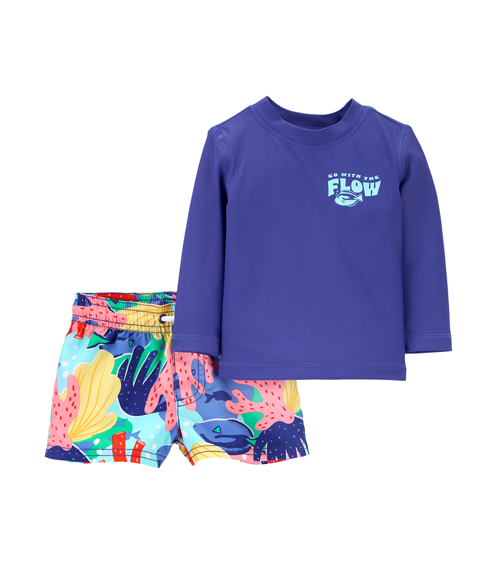 Carter's 2-Piece Ocean Printed Rashguard Set