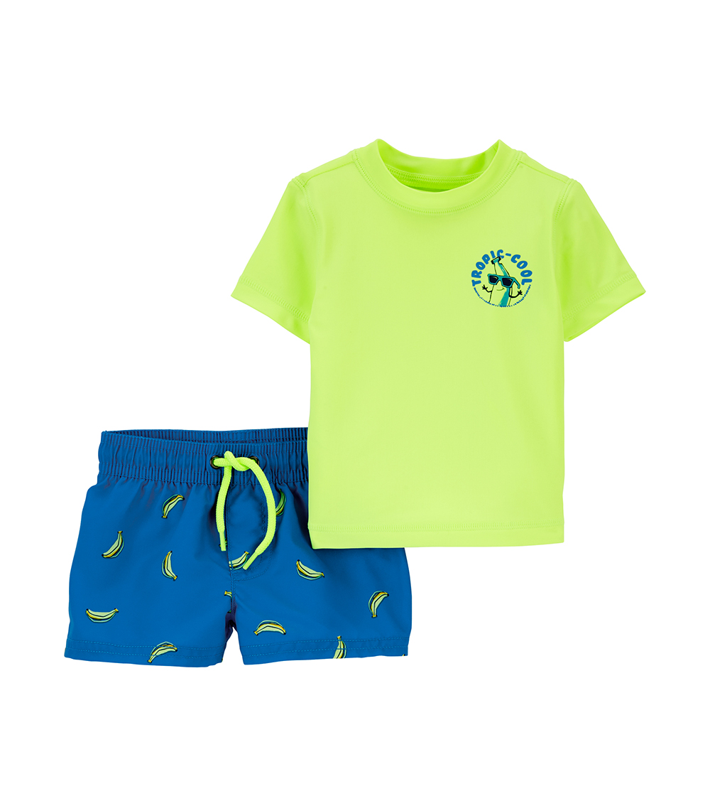 Carter's 2-Piece Banana Printed Rashguard Set