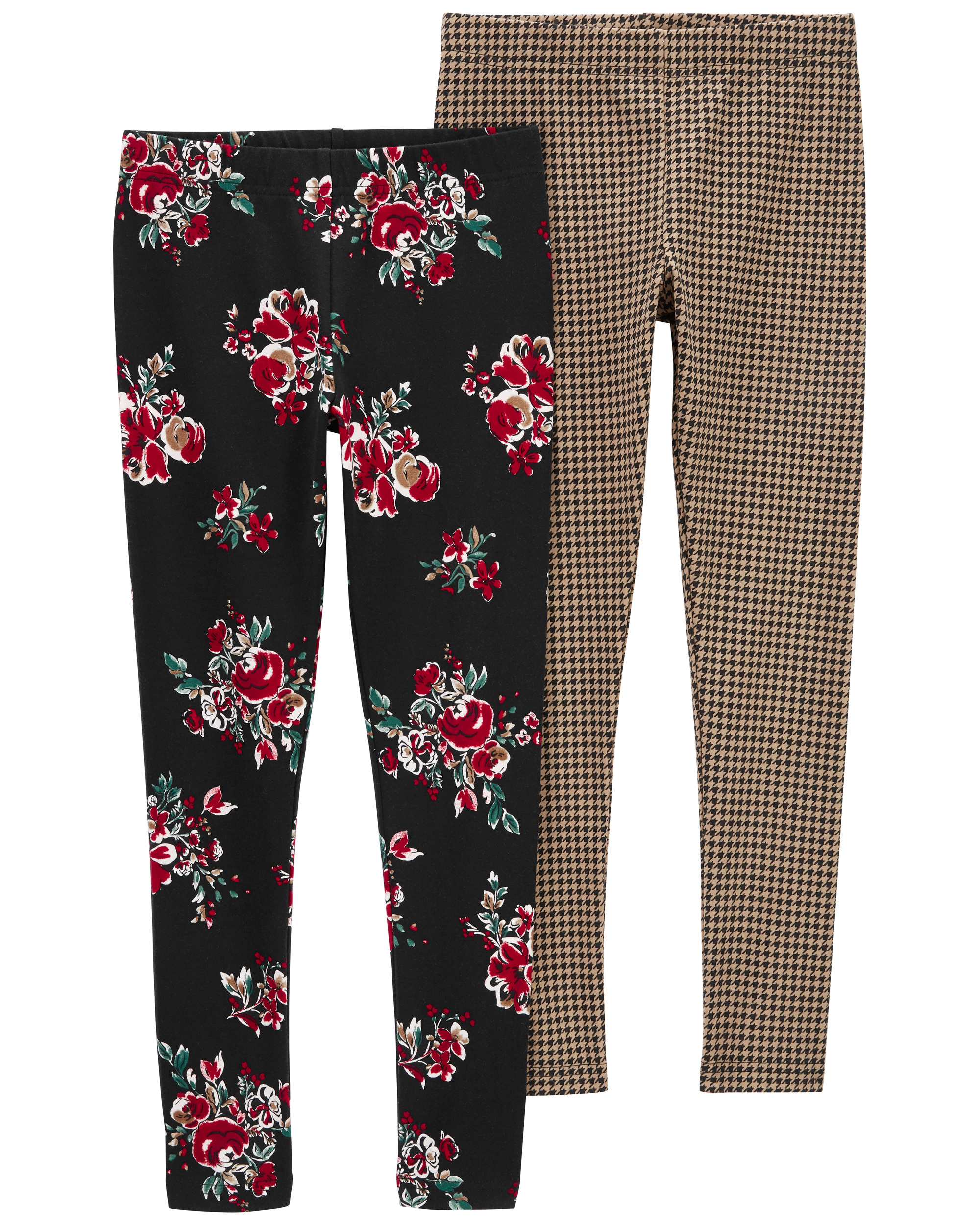 OshKosh B'gosh FA23 KG 2pk Legging black floral 2pk legging