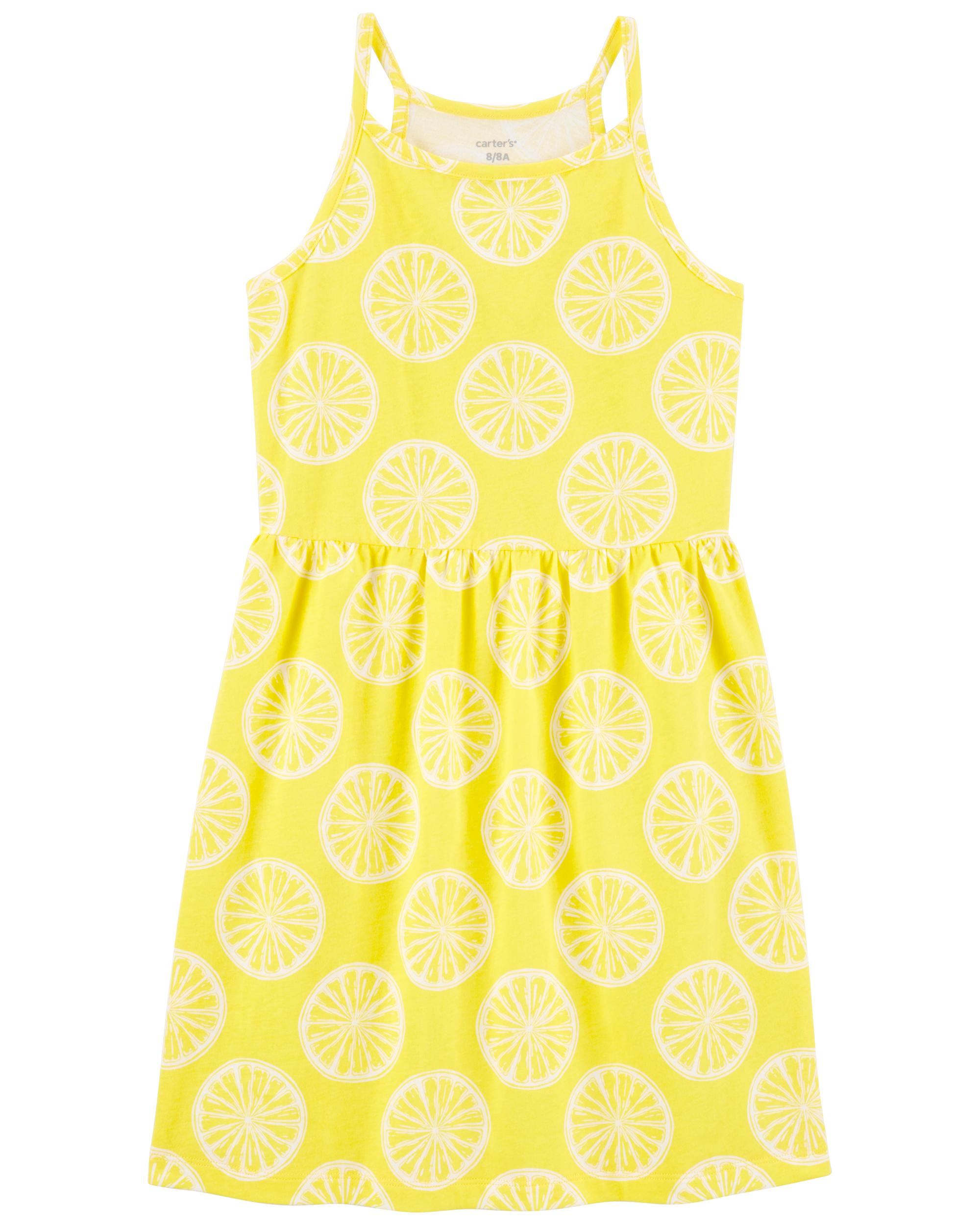 Carter's 1-Piece Lemon Printed Tank Dress