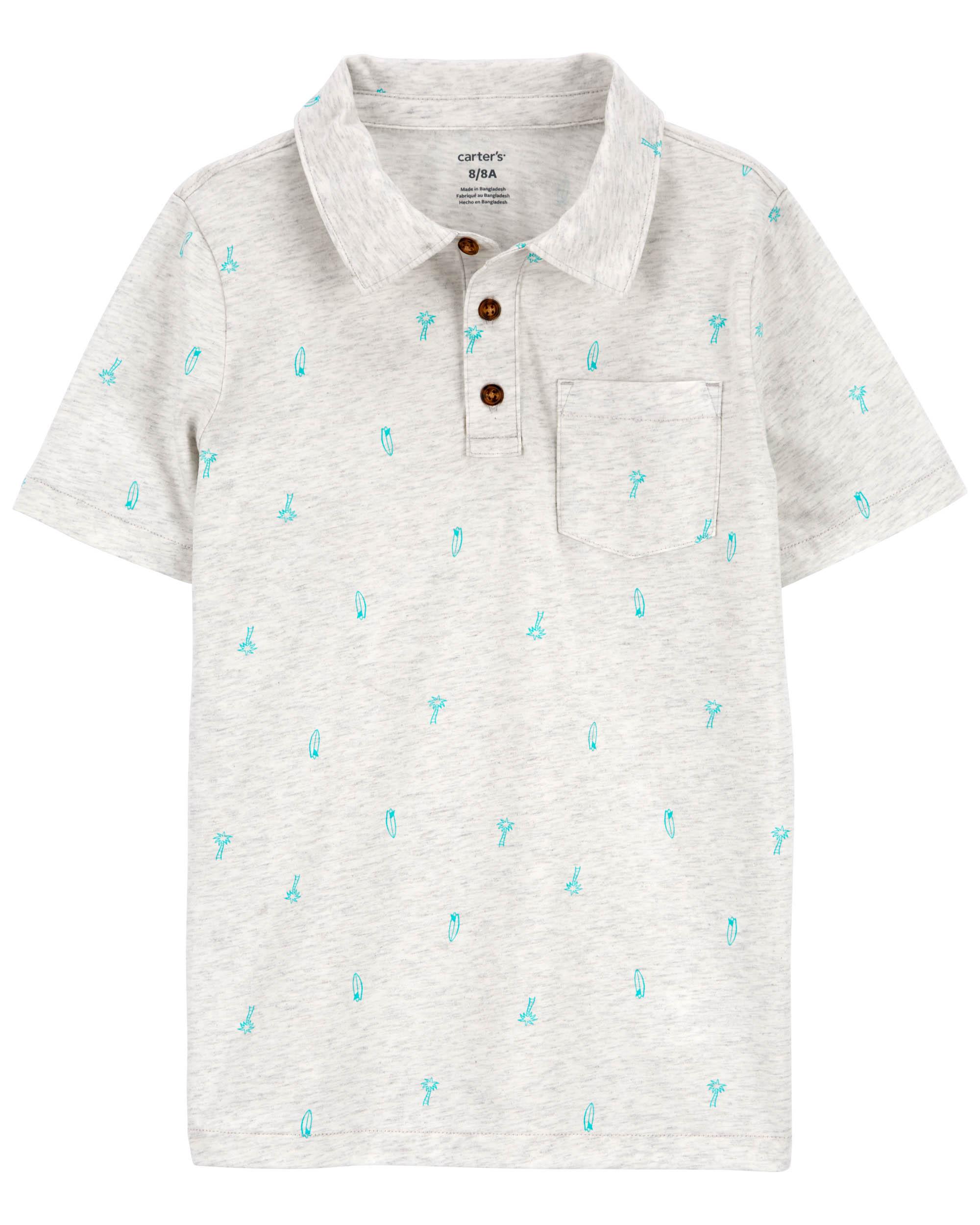 Carter's Palm Tree Print Polo T-Shirt
