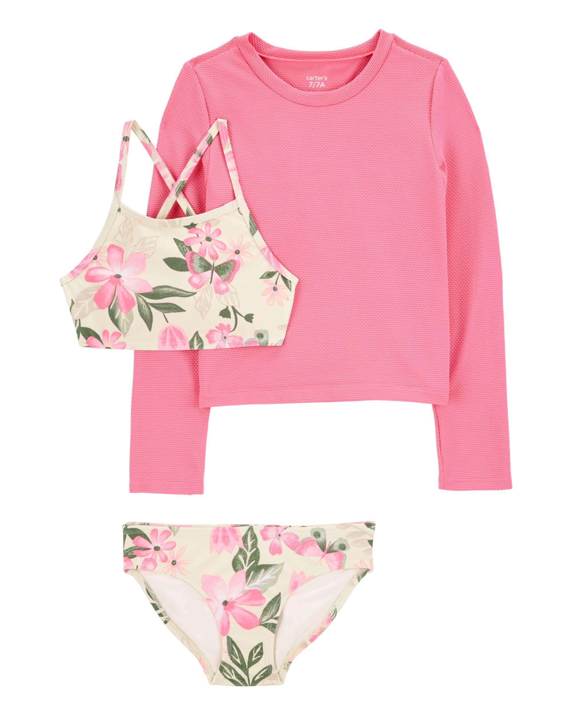Carter's 3-Piece Tropical Printed Rashguard Set
