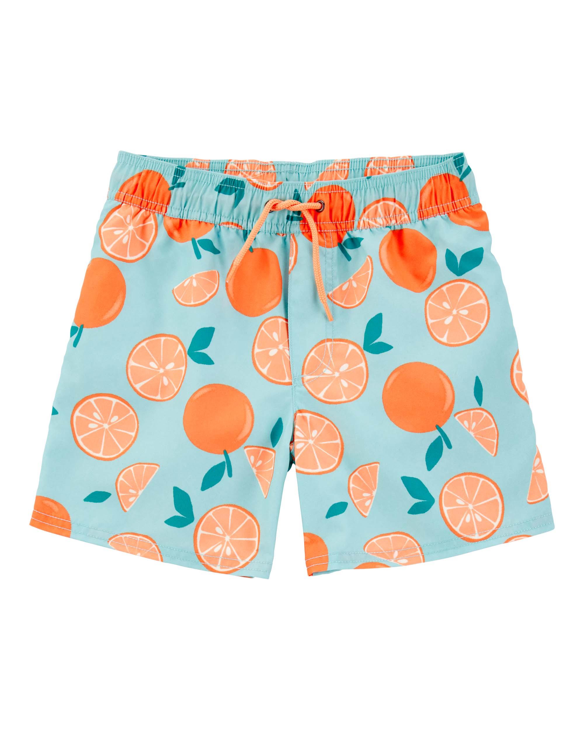 Carter's 1-Piece Orange Print Swim Trunk
