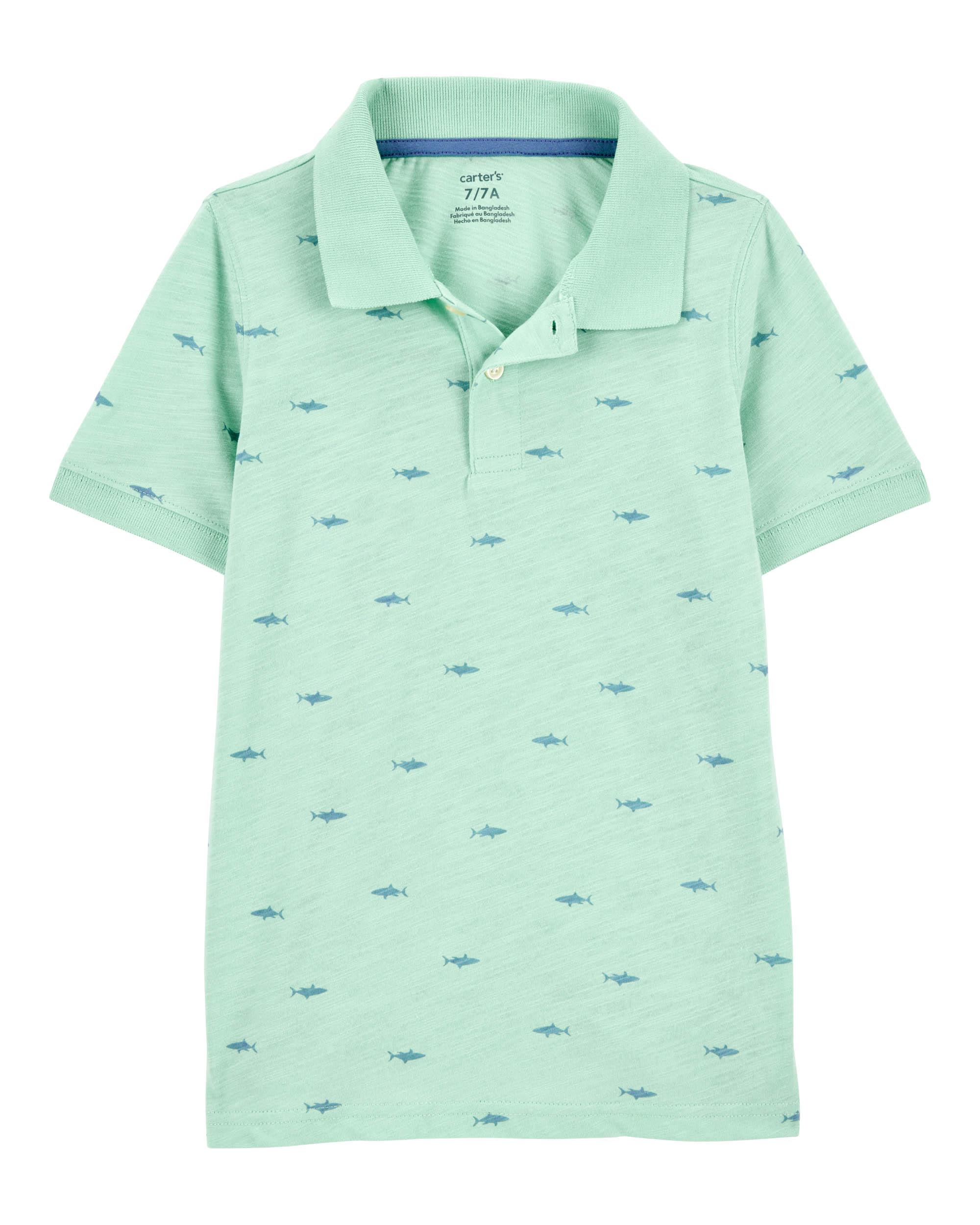 Carter's Shark Print Polo T-Shirt