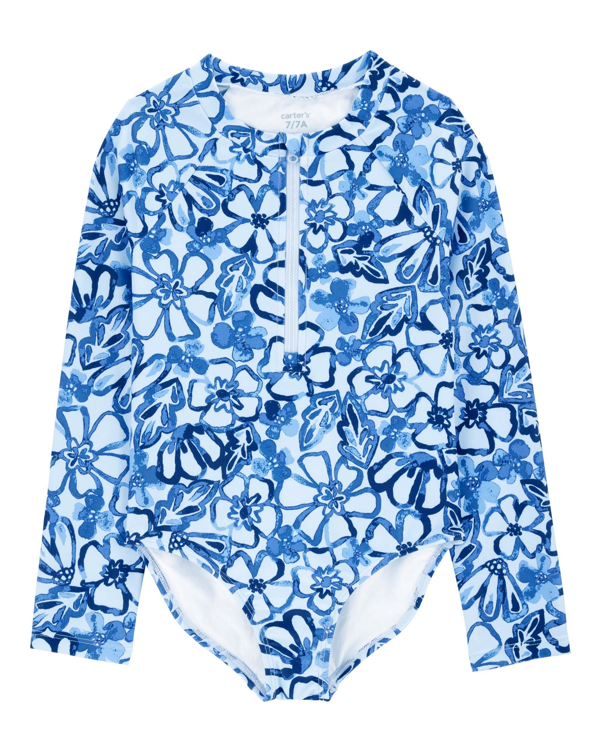 Carter's Floral Print Long-Sleeve Rashguard