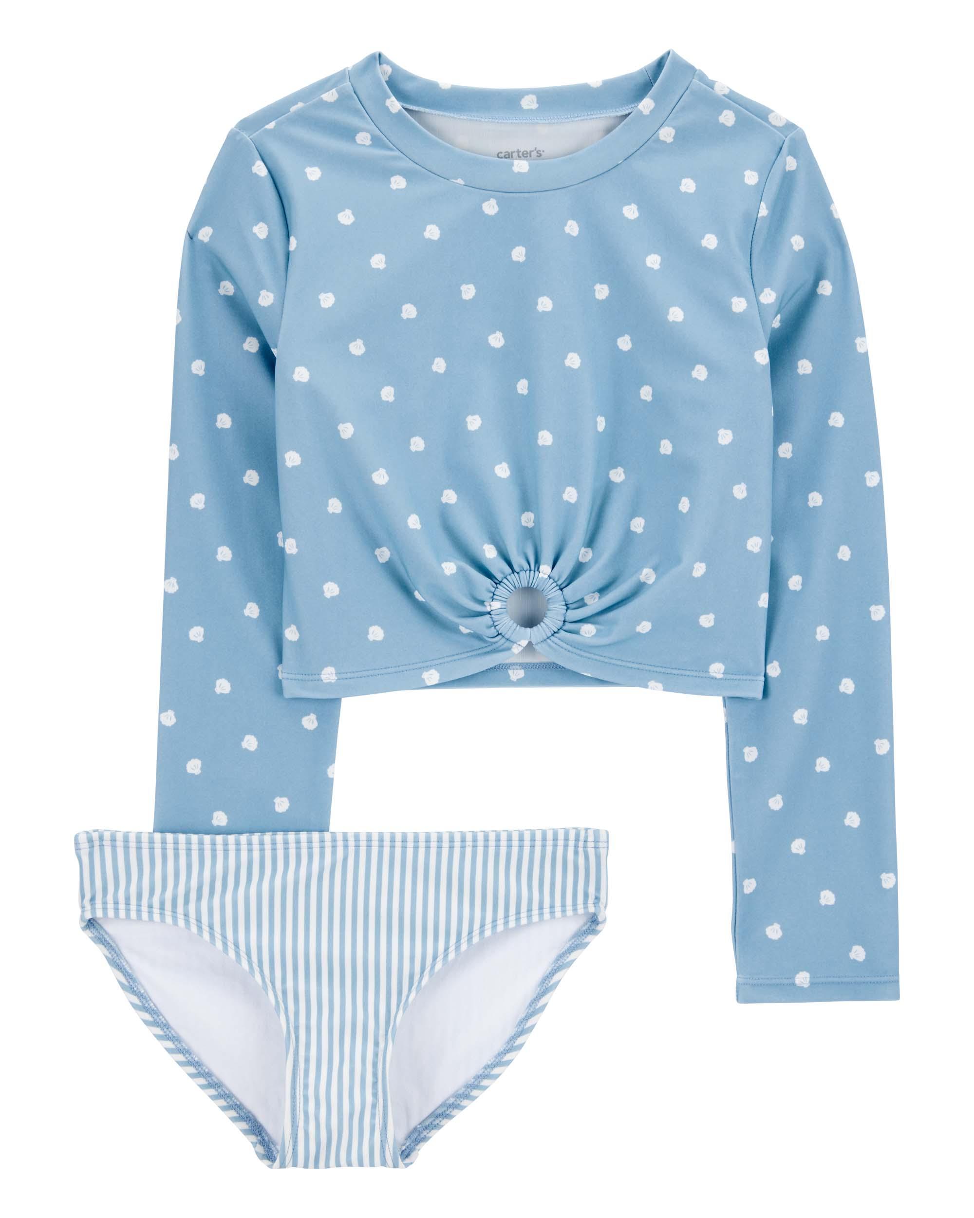 Carter's 2-Piece Shell Print Long-Sleeve Rashguard Set